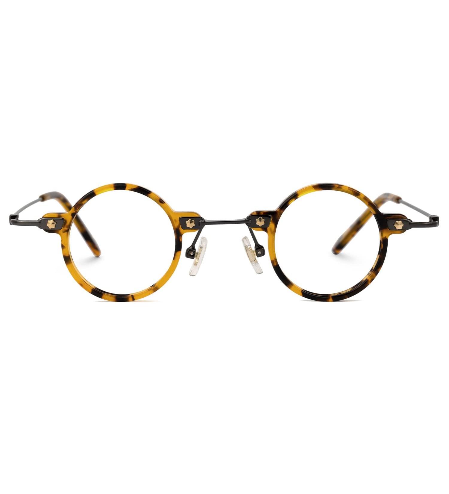 Vintage Round Glasses Frame for Women - Zeelool Tortoise Non-Prescription Clear Lens & Blue Light Blocking - Buy Online on GoSupps.com