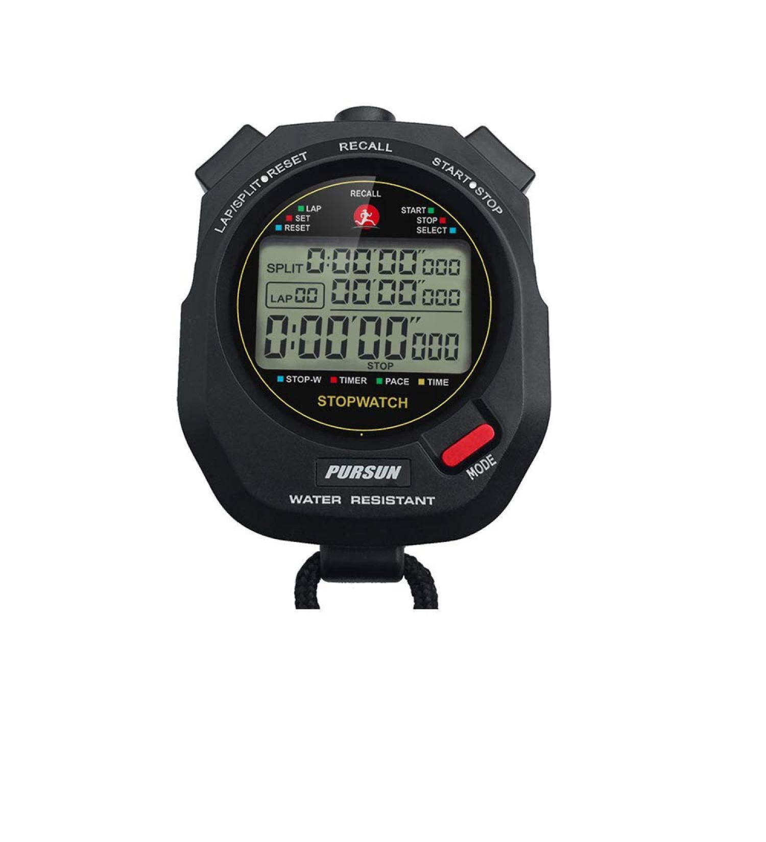 Professional Timer Stopwatch | Digital Sports Stopwatch with Countdown Timer | 100 Lap Memory | 0.01 Second Timing | Water Resistant | Multi-Functional Stopwatch for Swimming, Running, Training - Buy Online on GoSupps.com