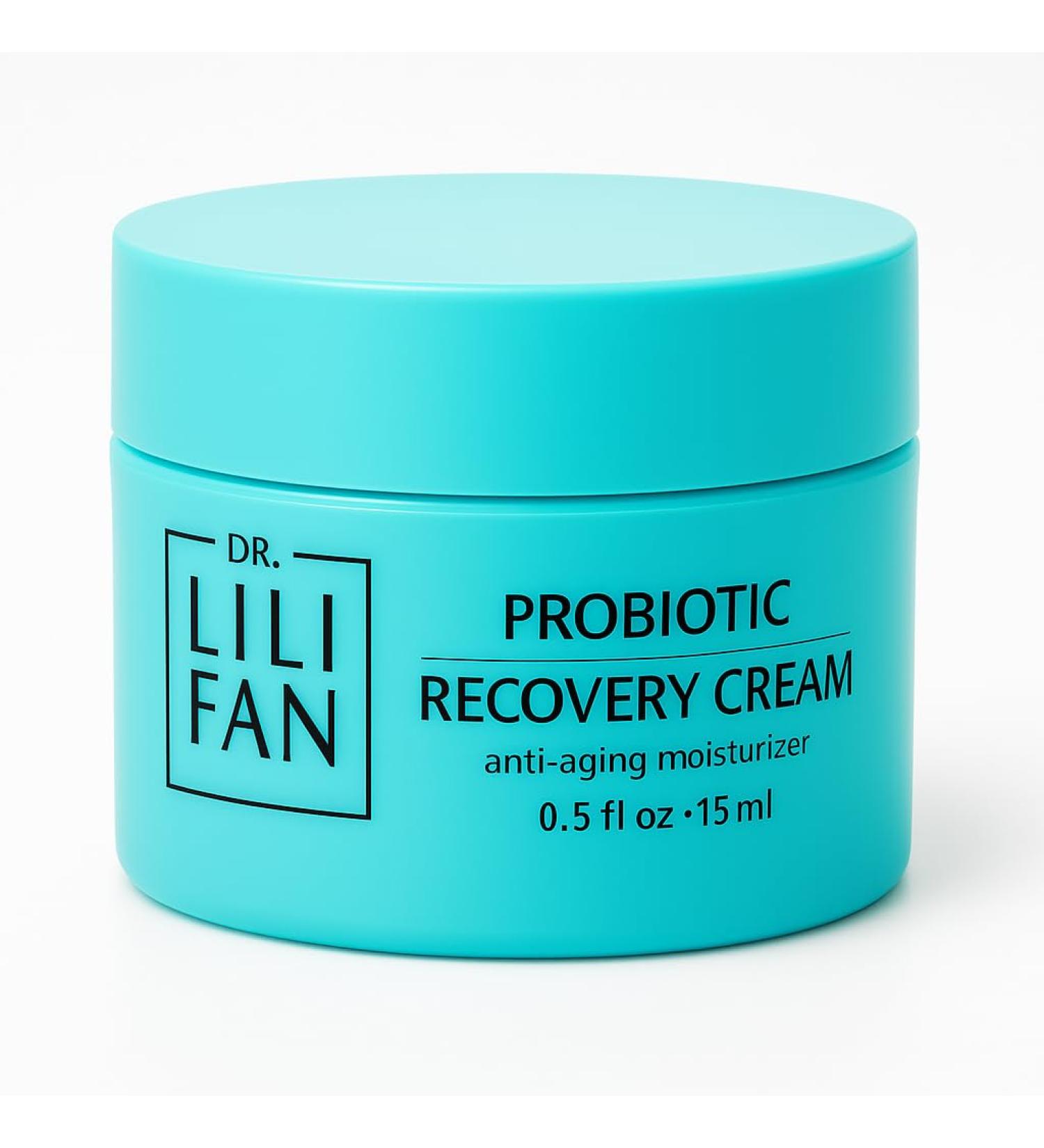 Dr Lili Fan Probiotic Recovery Cream: Vegan Probiotic Anti-Aging Face Cream for Skin Renewal. Boosts Skin's Collagen and Targets Wrinkles. Prevents Acne. 0.5 fl oz 0.5 Fl Oz (Pack of 1) - Buy Online on GoSupps.com