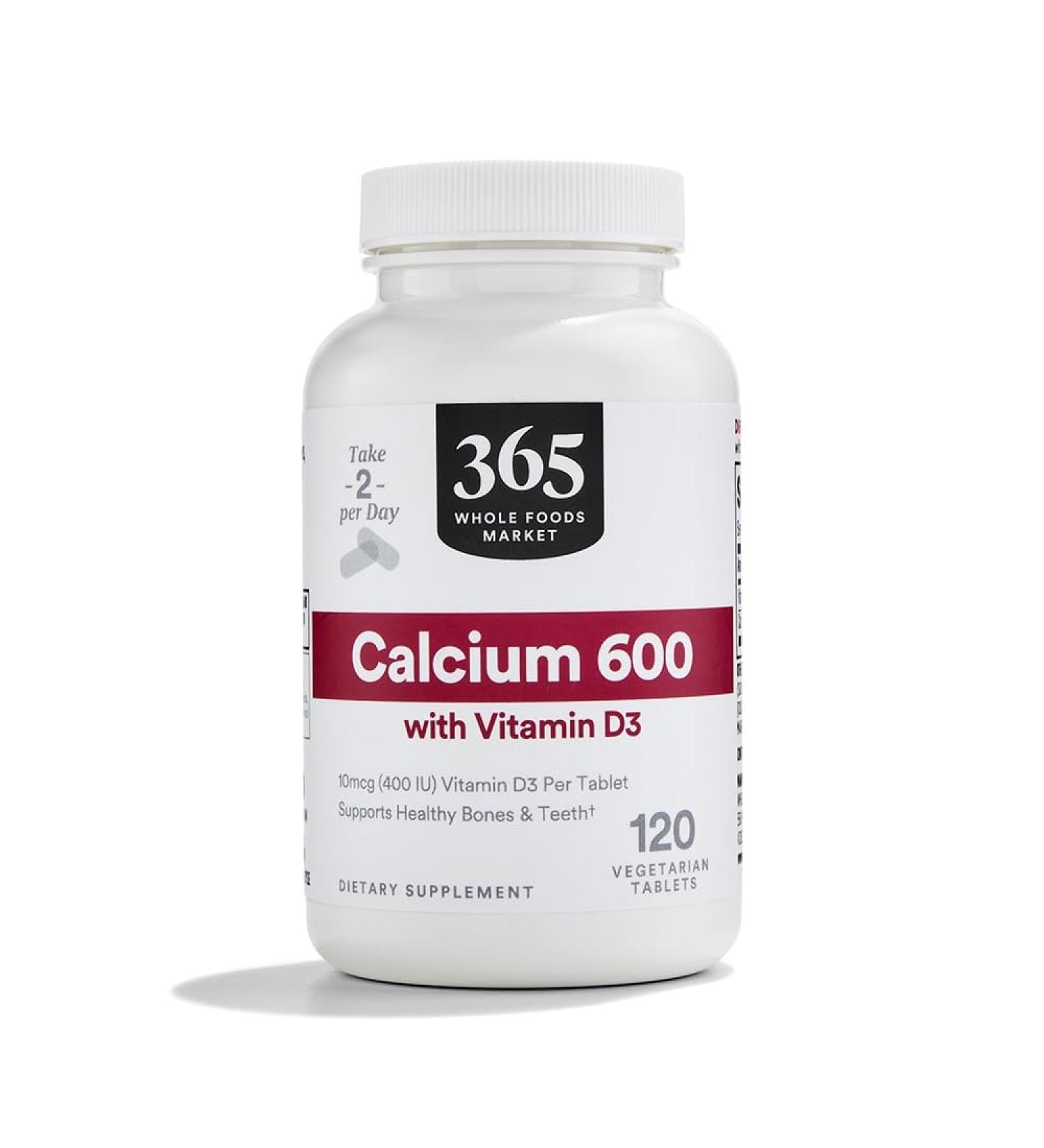 365 by Whole Foods Market Calcium with Vitamin D3 120 Vegetarian Tablets 60-Day Supply 120 Count (Pack of 1) - Buy Online on GoSupps.com