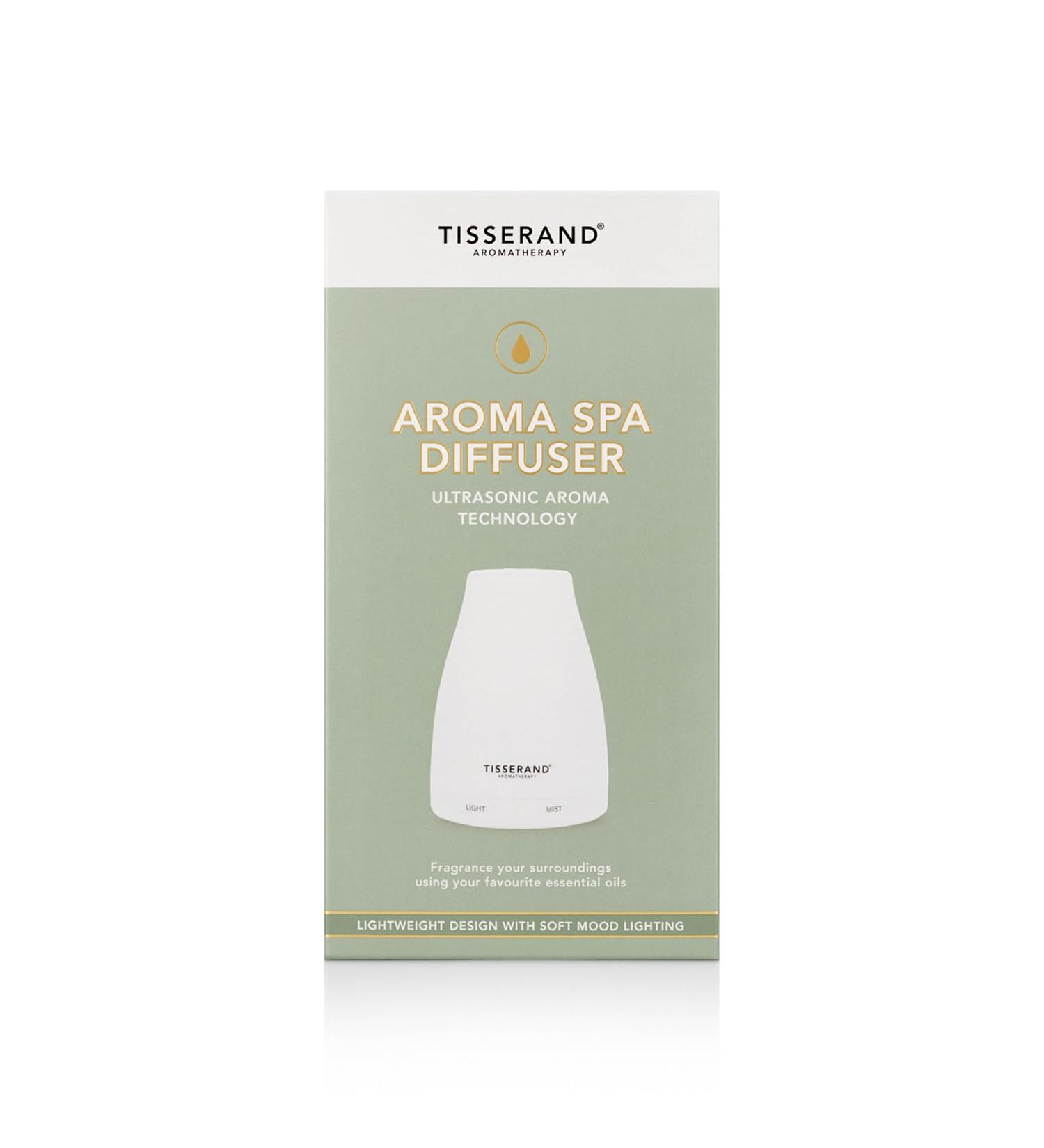 Tisserand Aromatherapy Aroma Spa Diffuser - Ultra-Quiet Essential Oil Diffuser with Mood Lighting - 5 Hours Continuous Mist - 100 ml Capacity - International Shipping - Buy Online on GoSupps.com