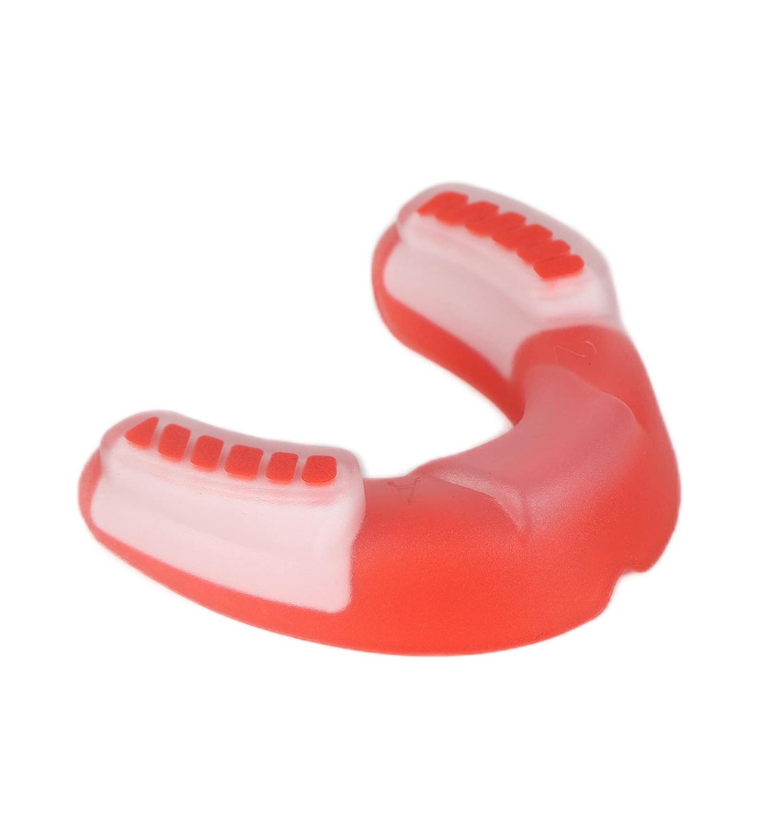 Premium Athletic Mouth Guard - Non-Toxic Shock-Absorbing EVA Protection for Football & Boxing (Red & White) - International Shipping - Buy Online on GoSupps.com