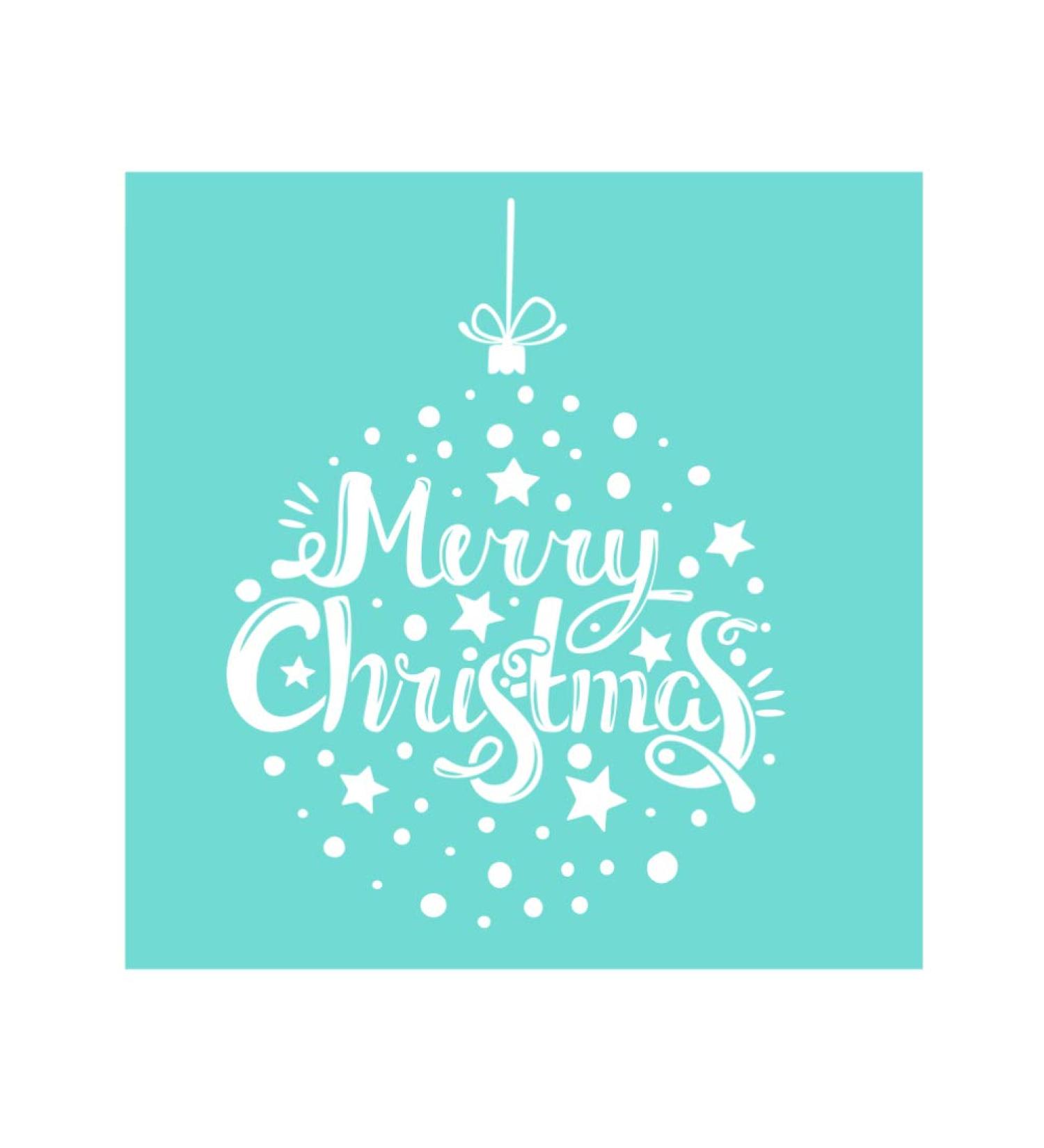 YeulionCraft Christmas Style Self-Adhesive Silk Screen Printing Stencil for Wood DIY Decoration - Ball+Merry Christmas 5.9 - Buy Online on GoSupps.com