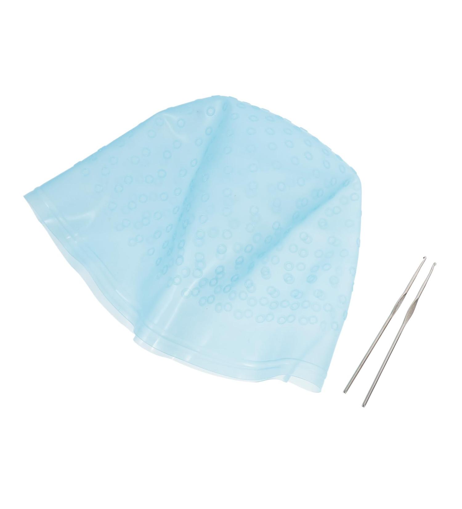 Housoutil 1 Set Hair Color Highlighter Cap Hair Bleach Bowls Crochet Hats Silicone Hair Coloring Hat Hair Coloring Kit Hair Coloring Caps Highlight Tipping Cap Stainless Steel Brighten Dye 22X16X1CM Blue - Buy Online on GoSupps.com