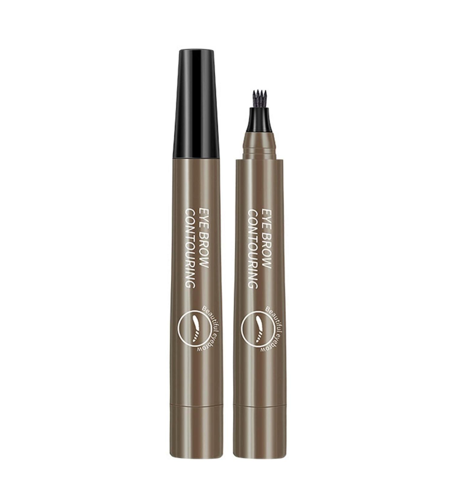 Eyebrow Microblading Pencil 3D Waterproof 4 Fork Tip Brow Smudgeproof Fine Eyebrow Sketch Pencil Professional Liquid Eyebrow Pencil Quad brow Long Lasting Brow for Natural Eyebrows Beige - Buy Online on GoSupps.com