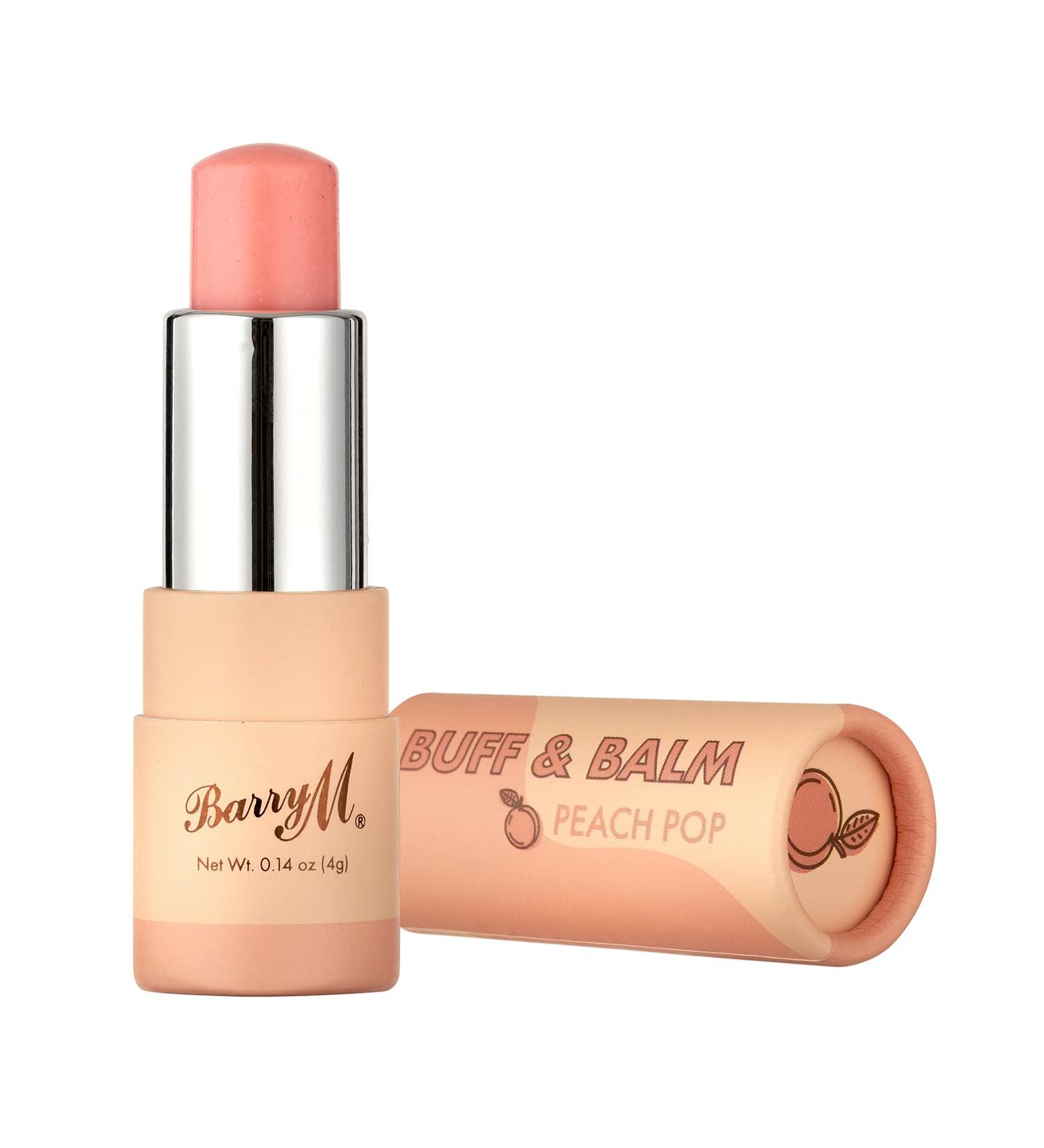 Barry M Buff and Balm Lip Tint with Scrub to Balm Coral Peach Pop Formula - Buy Online on GoSupps.com