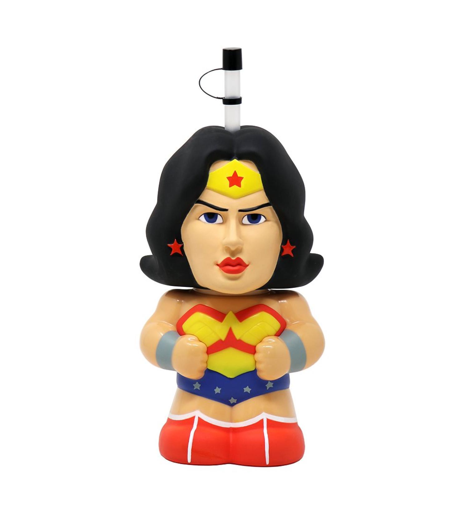 Party Animal DC Comics Superhero Big Sip Water Bottle, 16 oz., Wonder Woman