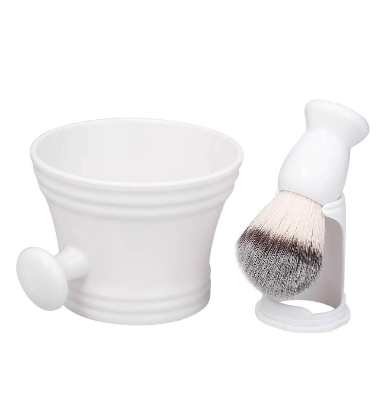 Buy Layhou Shaving Set for Men - Wet Shaving Brush Holder Stand Soap Dish & Mug (White) | Premium Beard Grooming Essentials - Buy Online on GoSupps.com