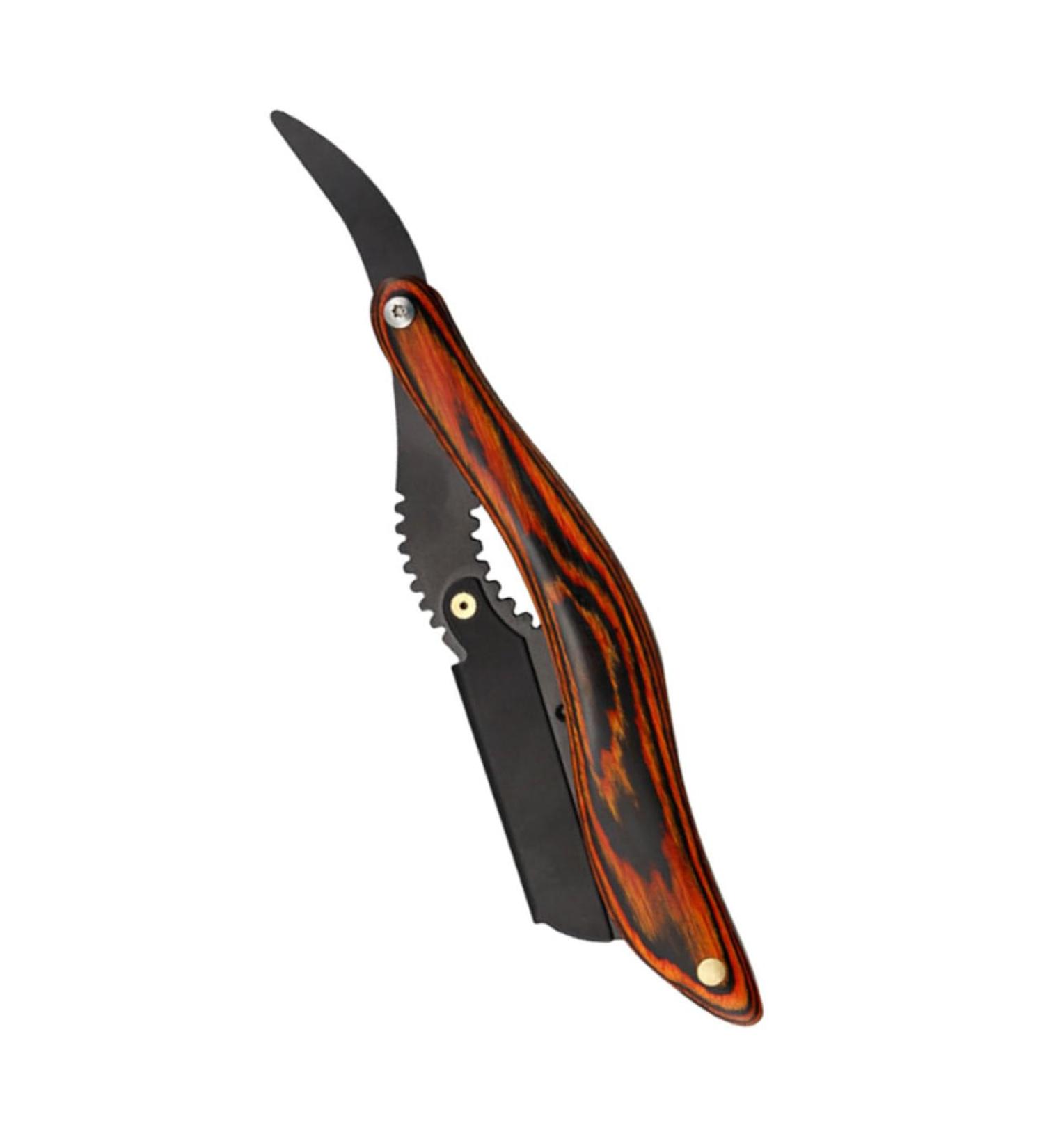 Beaupretty Men's Folding Straight Razor - Manual Barber Shaver with Wooden Holder for Smooth Shaving & Gifts for Him - Buy Online on GoSupps.com