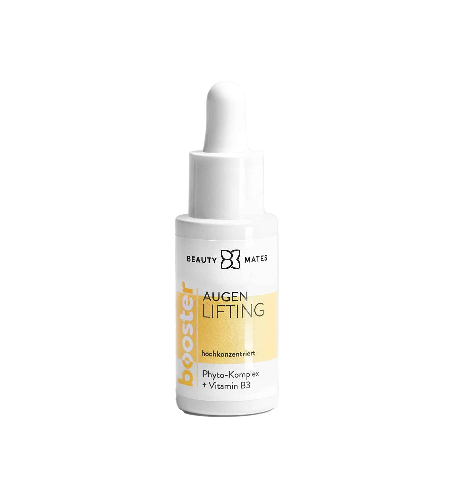 Eyes Lift Booster by BeautyMates - Vegan Eye Serum with Hyaluron & Vitamin B3 for Dark Circles Swelling & Wrinkles - 120 Applications (20ml) - Buy Online on GoSupps.com