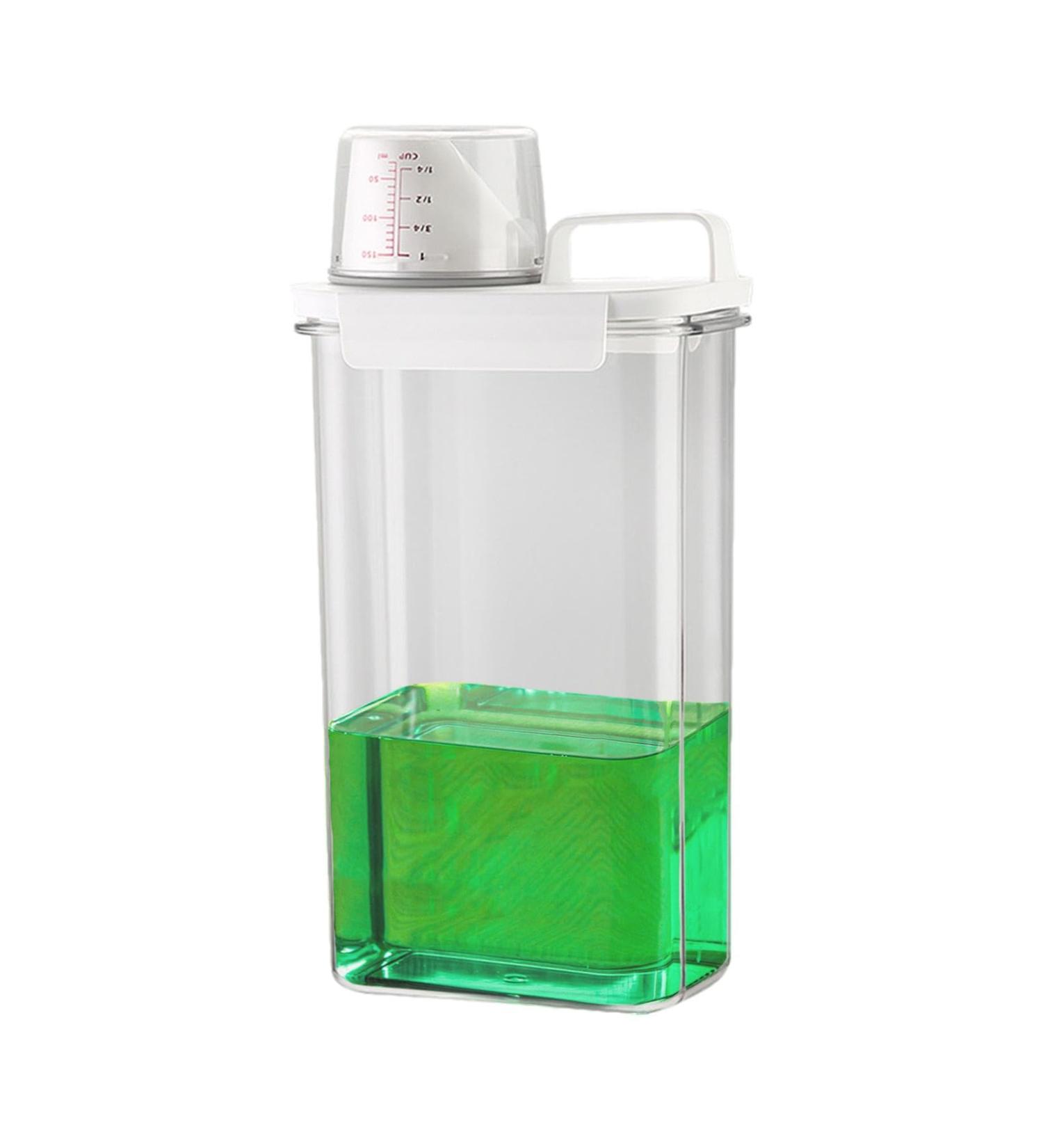 Fovolat Laundry Detergent Dispenser | Liquid Laundry Containers Moisture Resistant Clear Laundry Detergent Dispenser with Measuring Cup for Detergent Softener Scent Booster Scent Booster Beads - Buy Online on GoSupps.com