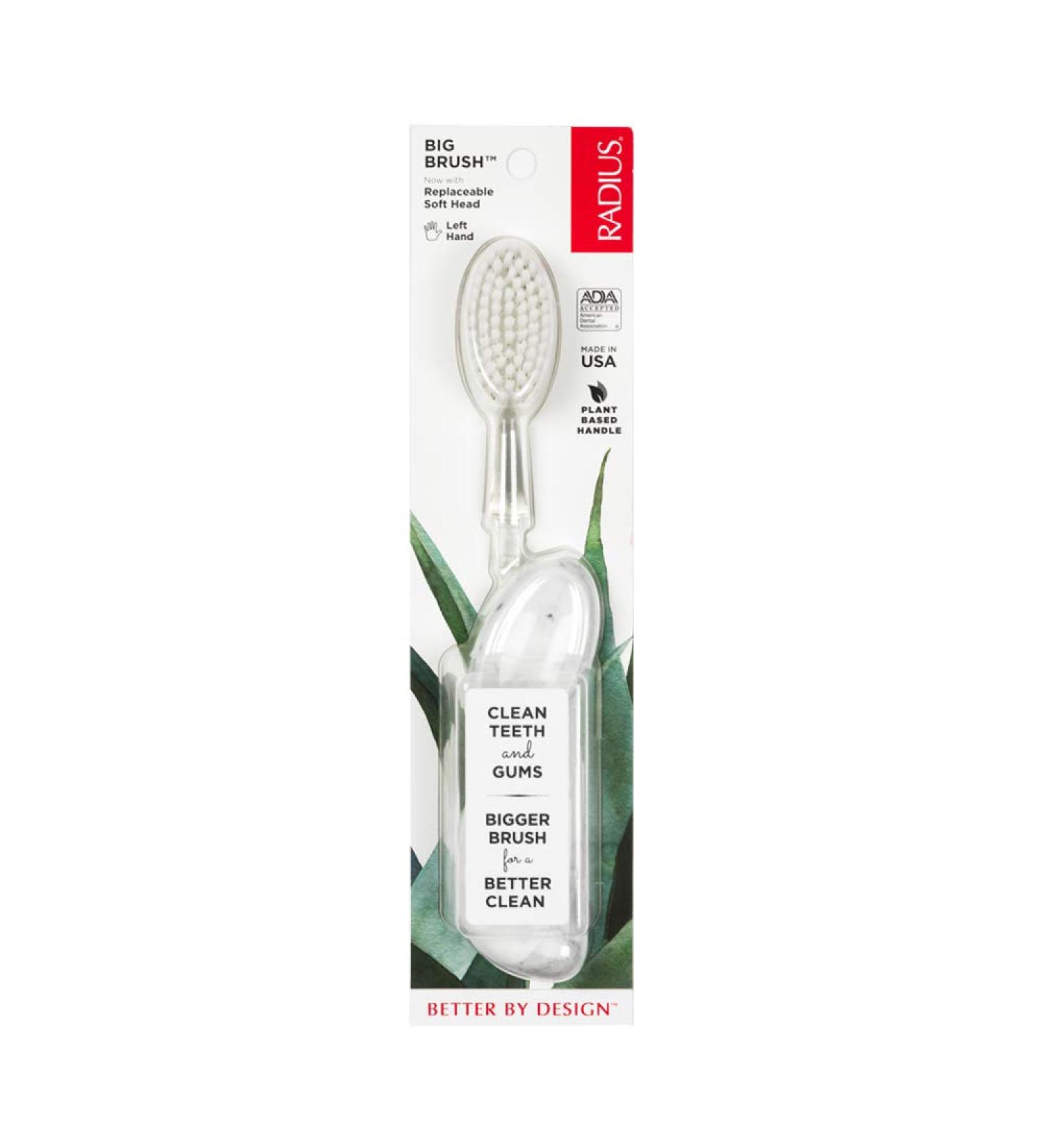 RADIUS Big Brush Soft Left Hand Marble 1 Toothbrush