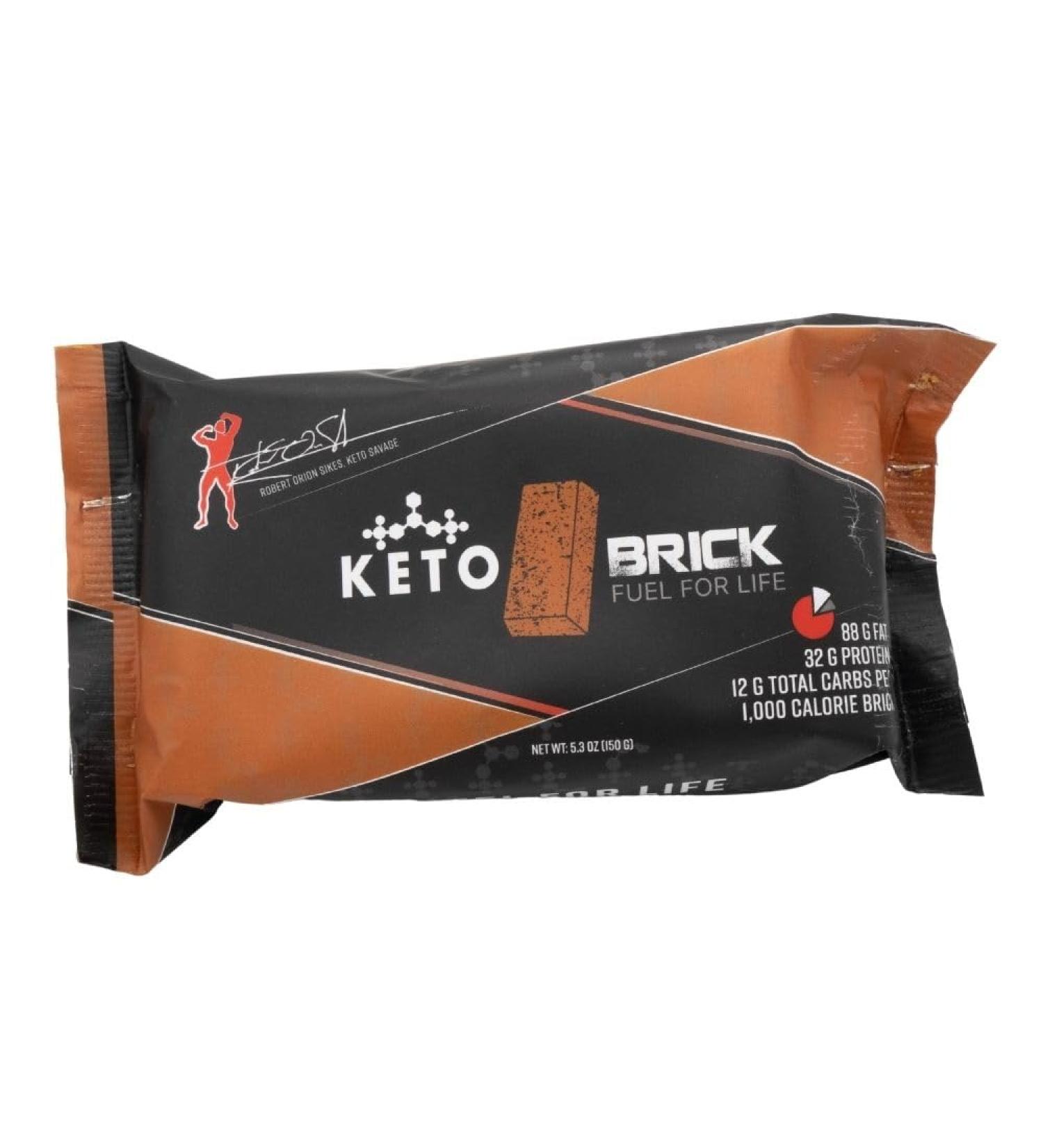 Keto Brick | Chocolate Malt High Performance Keto Meal and Snack Bar - Low Carb Sugar-Free High Protein Keto Bars for On-the-Go Energy Perfect for Keto Diets Chocolate Malt 10 Pack - Buy Online on GoSupps.com
