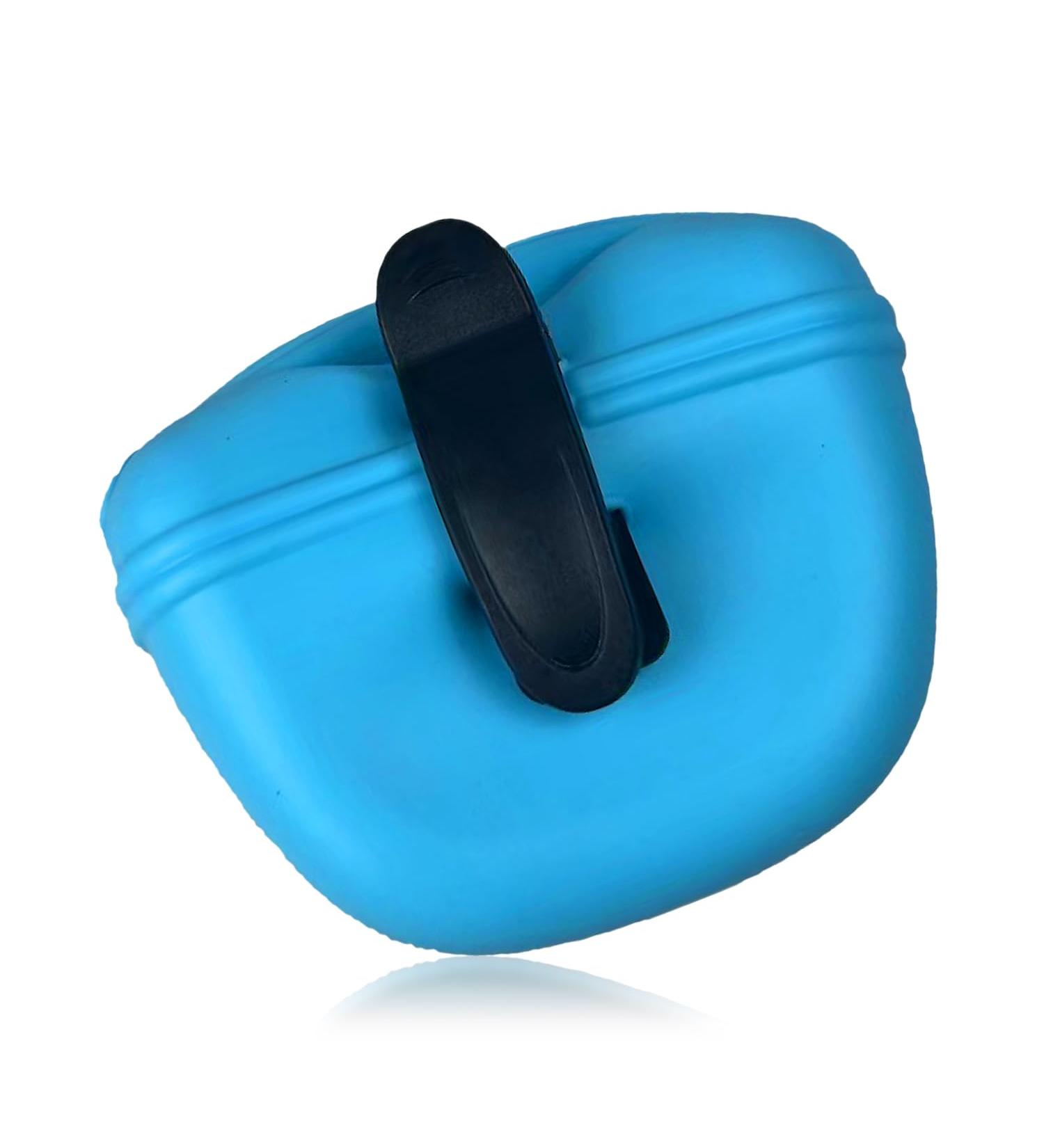 Rumyve Silicone Dog Therapy Bag Clip Dog Training Bag Portable Dog Therapy Bag Pocket Treat Handling Food Clip to Take The Dog Away(Blue) - Buy Online on GoSupps.com