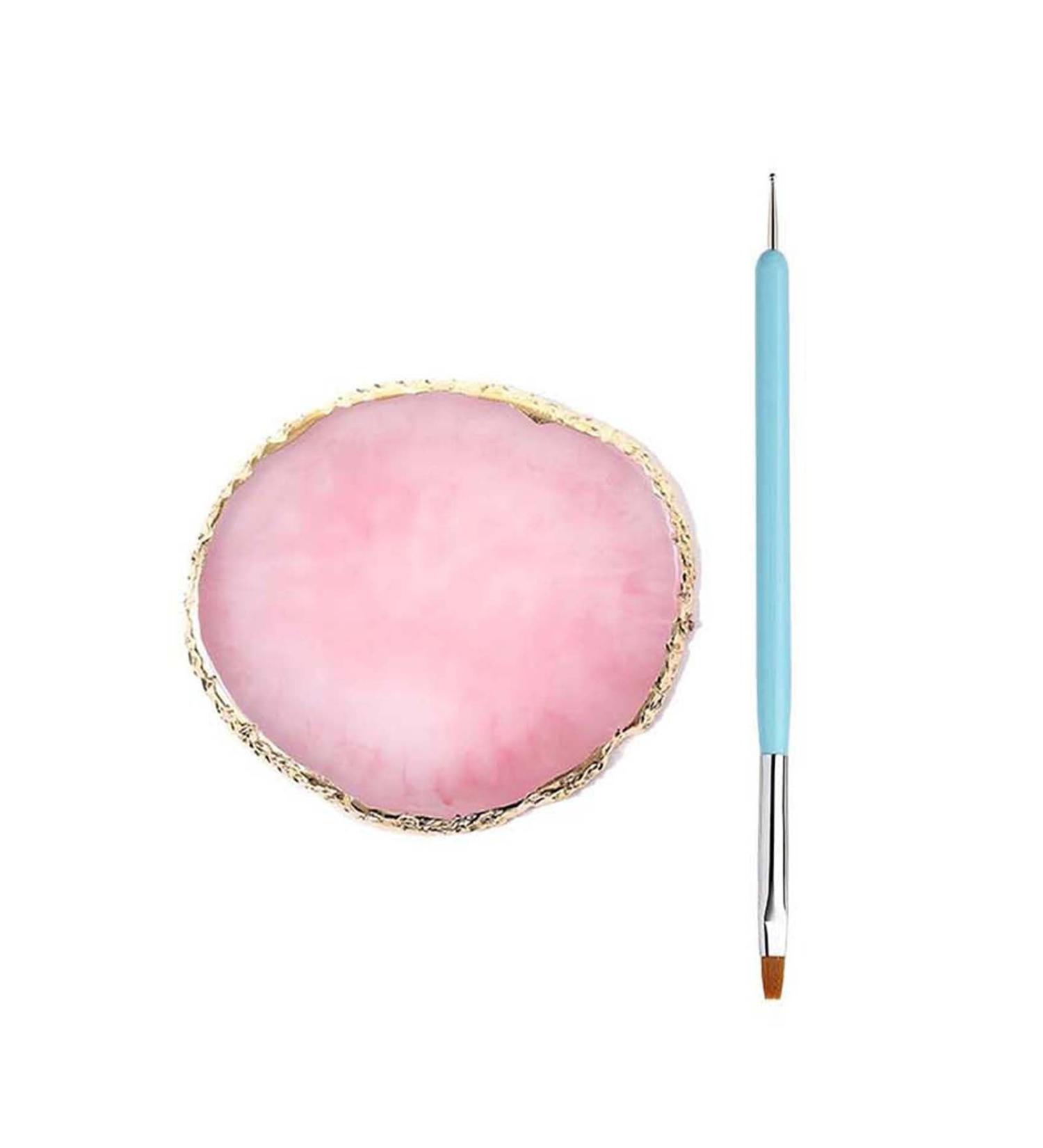 Meiyea Nail Art Palette - Pink Polish Mix & Manicure Tool with Double Ended Brush | International Shipping - Buy Online on GoSupps.com
