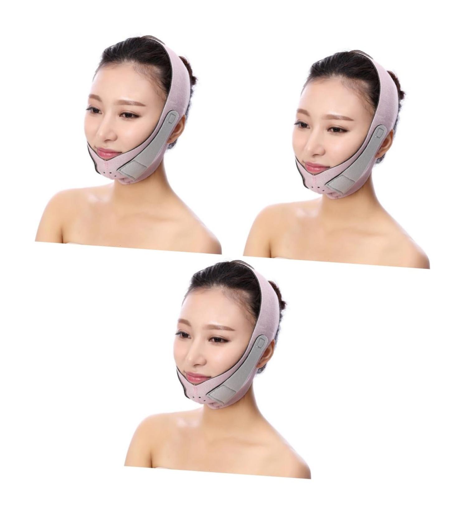 FRCOLOR 3 Pcs Mentonni res Jugulaire En N opr ne Masque De Lifting Du Visage V Line Facial Masque De Cou En Forme De V Visage Mince Masseter Mentonni re V Visage Mince Visage Mx3pcs rosex3pcs - Buy Online on GoSupps.com