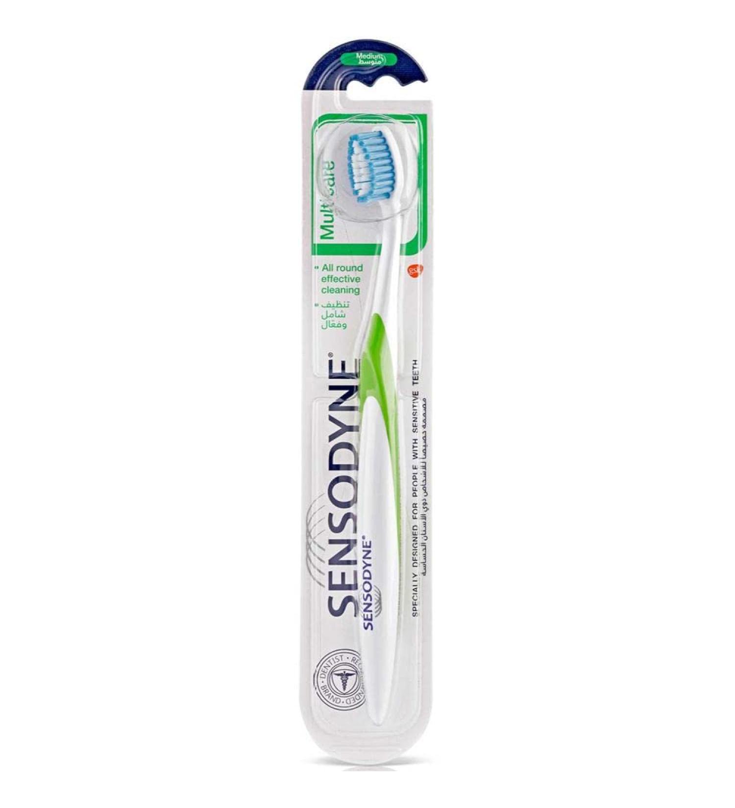 SENSODYNE MultiCare Medium Toothbrush Design for Sensitive Teeth Improved Version of Sensodyne Precision Toothbrush