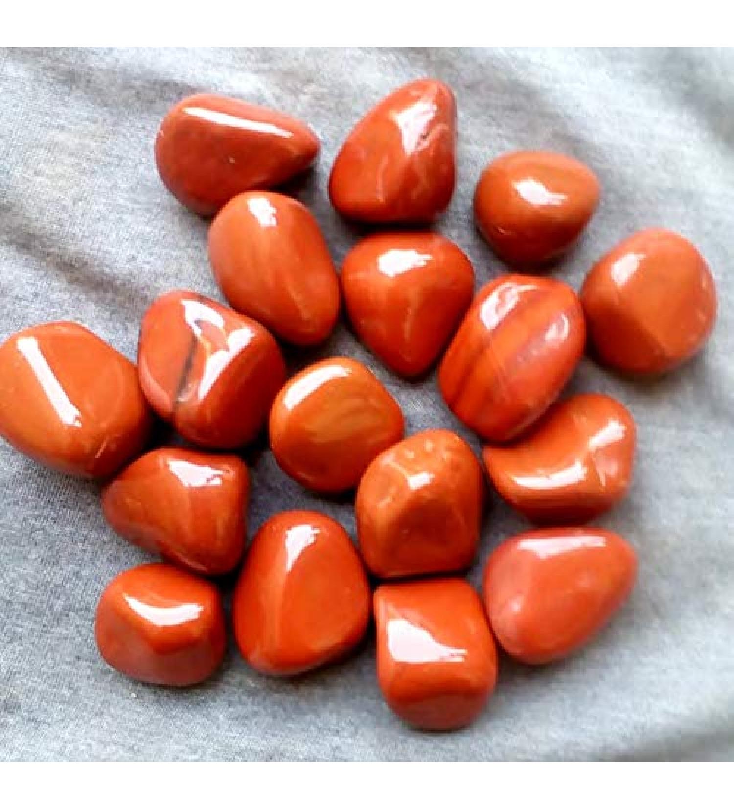 CRYSTALMIRACLE Red Jasper A++ Quality Single Tumbled Stone Crystal Gemstone Feng Shui Gift Wellness Positive Energy Chakra Handcrafted Vaastu Pocket Stone