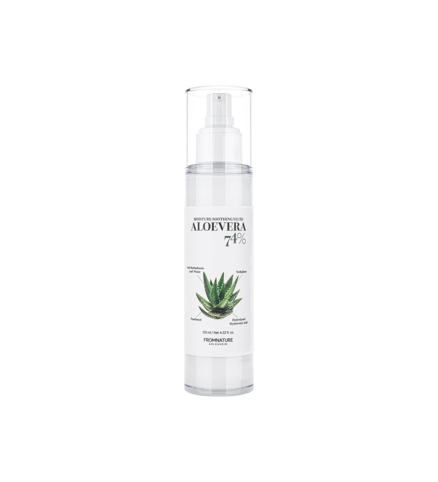 FROMNATURE ARLESHEIM Aloe Vera 74% Moisture Soothing Fluid 125 ml Hydrating & Moisturizing with Hyaluronic Acid - Buy Online on GoSupps.com