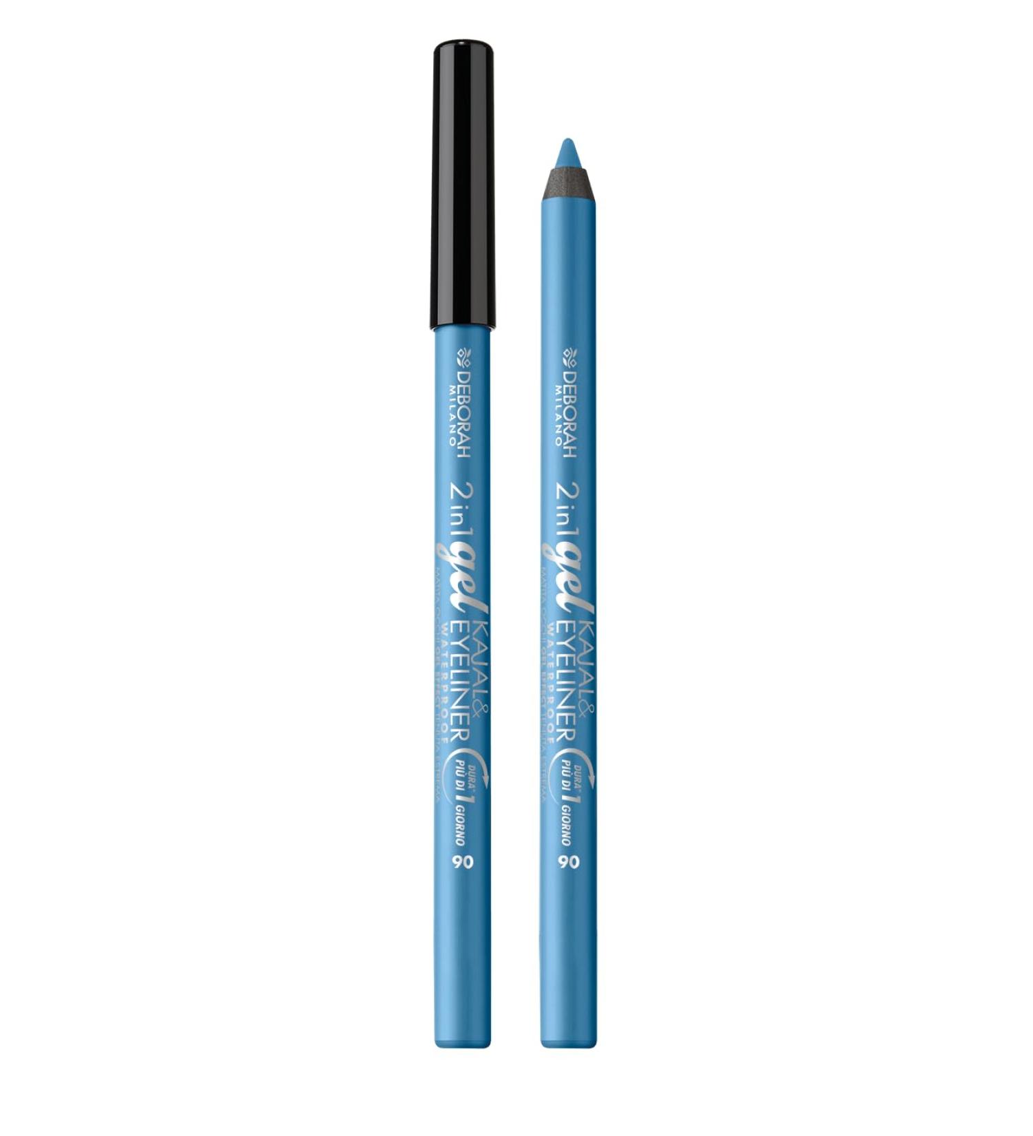 Deborah Milano Kajal 2-in-1 Eyeliner - Waterproof Long-Lasting Light Blue | Ultra Pigmented & Creamy | 1.21g - Buy Online on GoSupps.com
