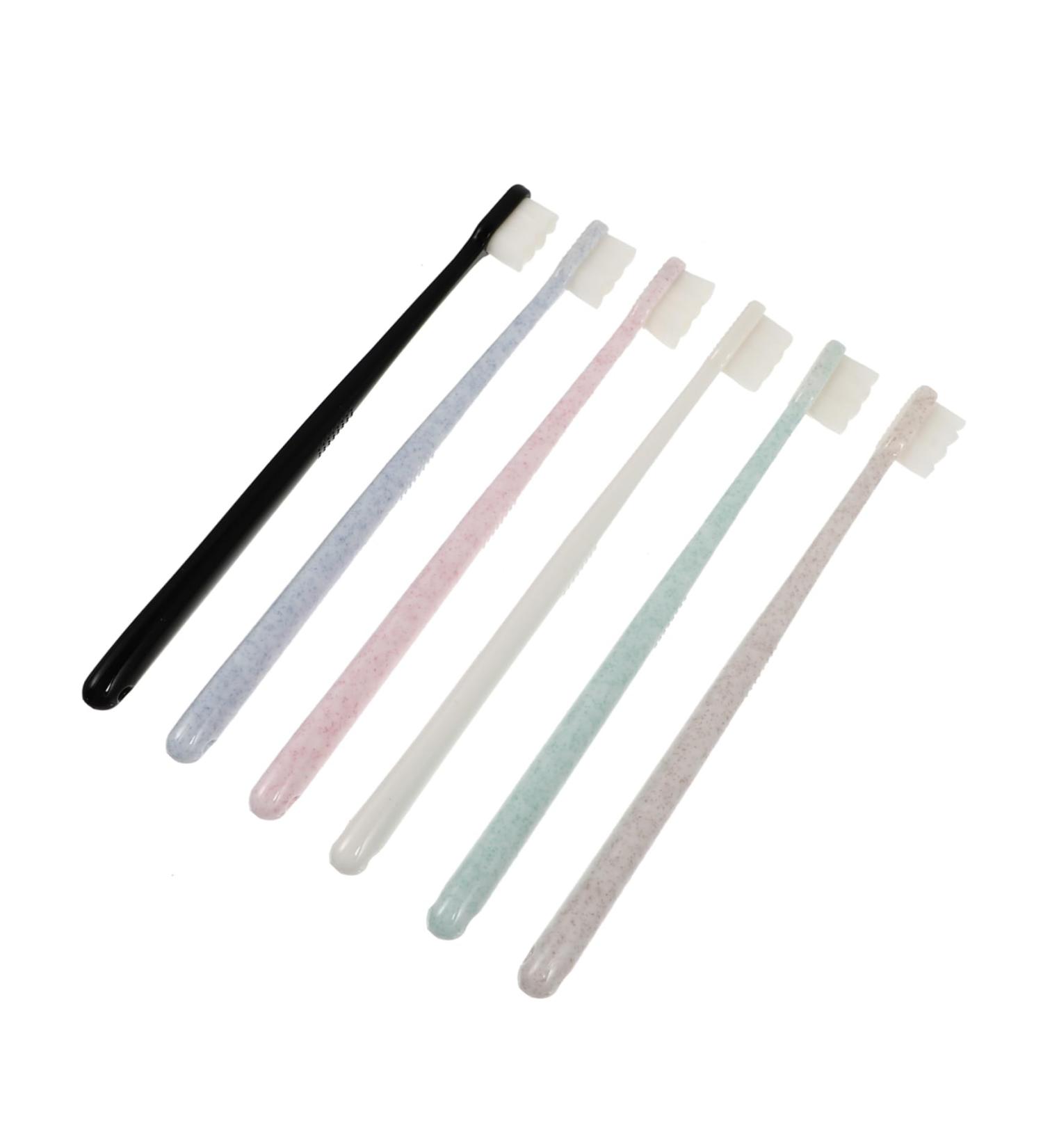 FRCOLOR 6pcs Wave Style Silicone Toothbrush Set - Superior Teeth Cleaning for Adults - International Shipping Available - Buy Online on GoSupps.com