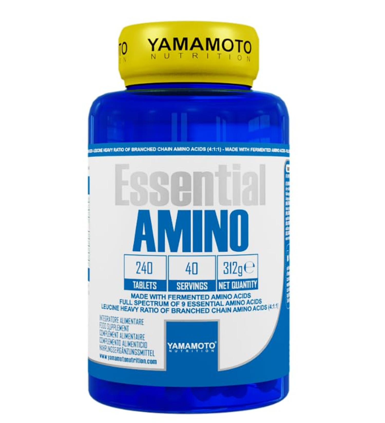 Yamamoto Essential Amino 240 tablets (336 g) - 100% plant-fermented essential amino acids