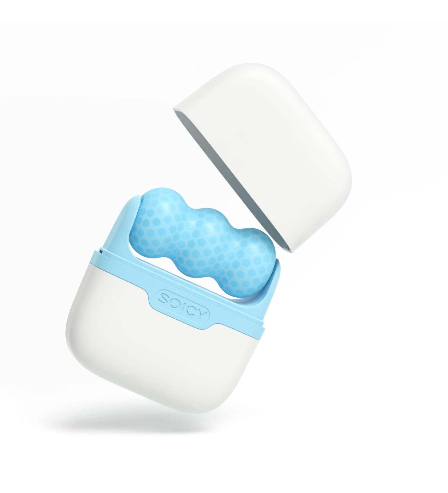 Hanmier Ice Roller for Face - Cold Facial Massage Tool for Puffiness, Migraine Relief & Skin Care - Blue - Buy Online on GoSupps.com