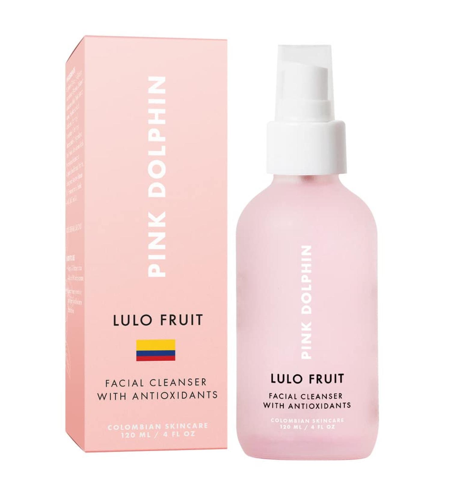 Pink Dolphin Lulo Fruit Antioxidant Facial Cleanser | Vitamin C & Vegan Face Wash for Women | Citrus Scent | Colombian Beauty Skin Care | 4oz - Buy Online on GoSupps.com