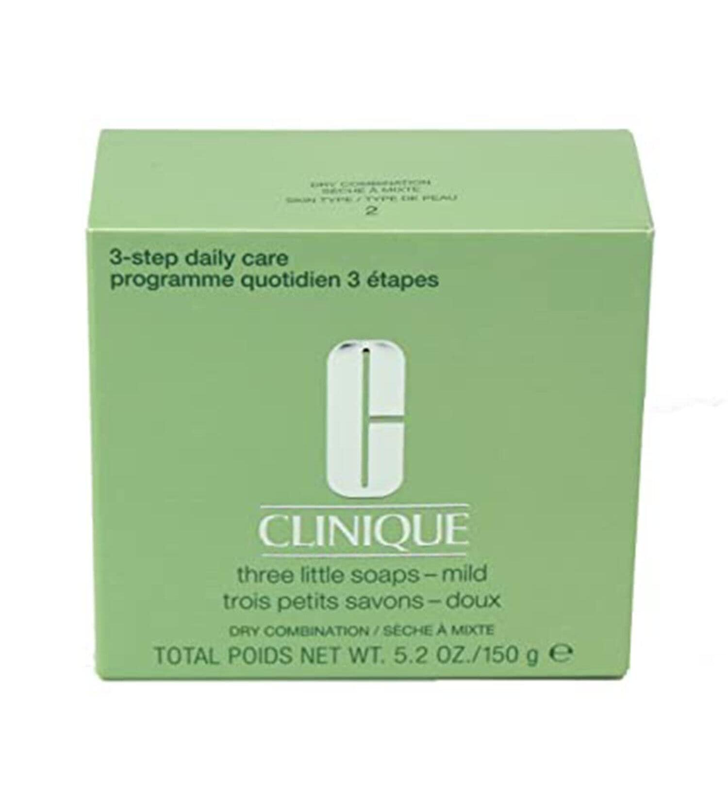 Clinique 3 x 50g Mild Little Soap for Unisex - Gentle Cleansing Bar Set - Buy Online on GoSupps.com