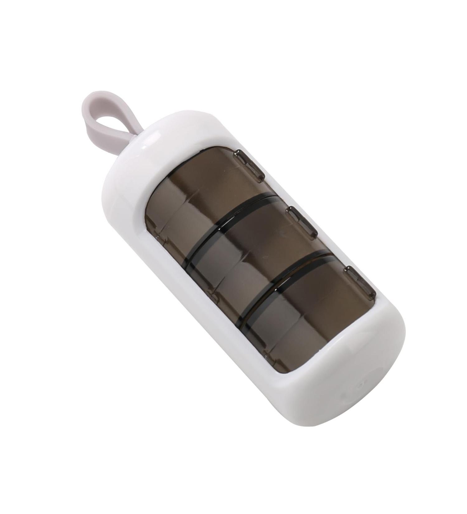 Minimalist White Pill Box for Vitamins | On-the-Go Tablet Organizer | Secure Pill Dose Storage - Buy Online on GoSupps.com