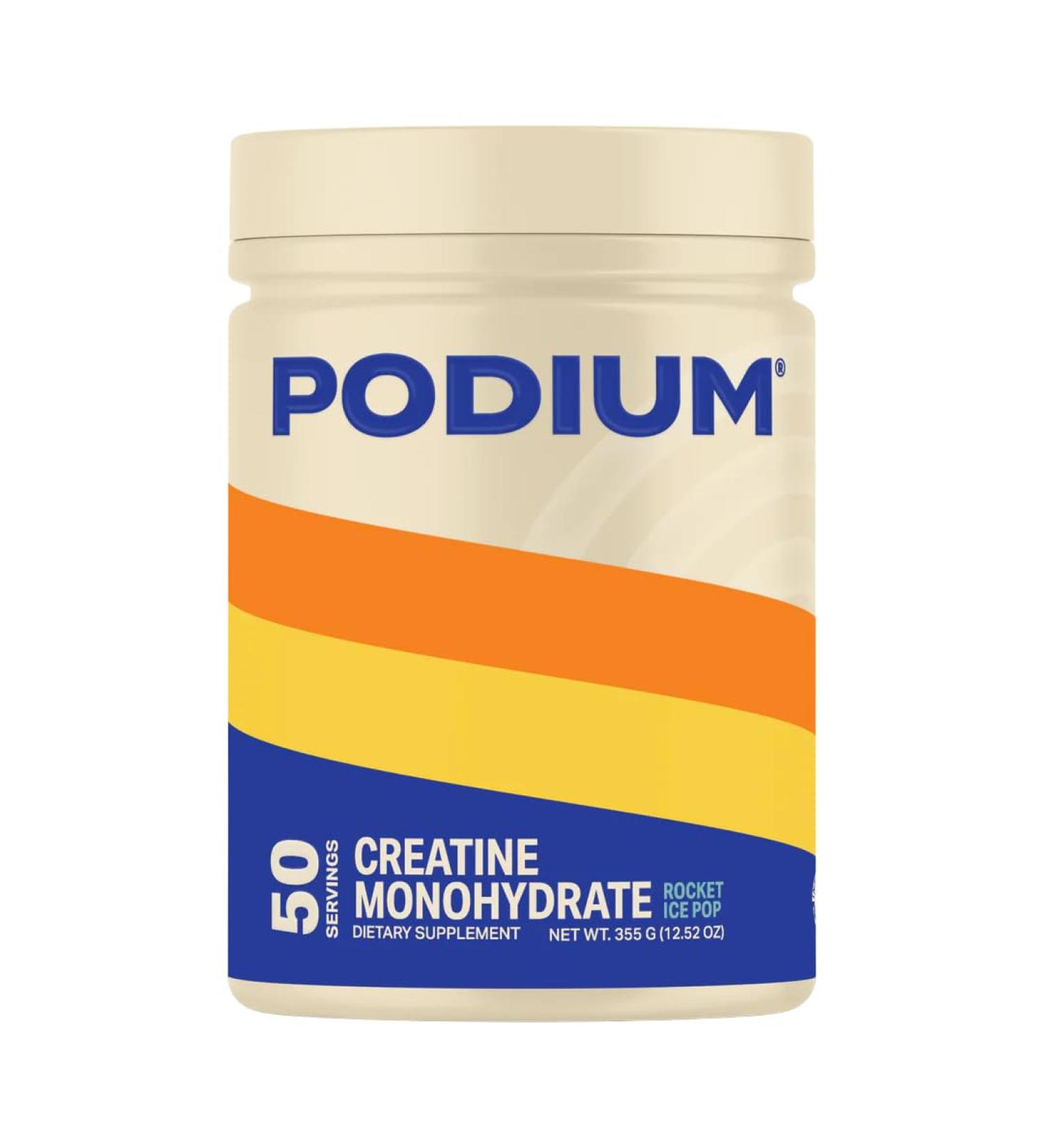 Podium Nutrition Creatine Monohydrate 50 Servings Rocket Ice Pop Boost Athletic Performance - Buy Online on GoSupps.com