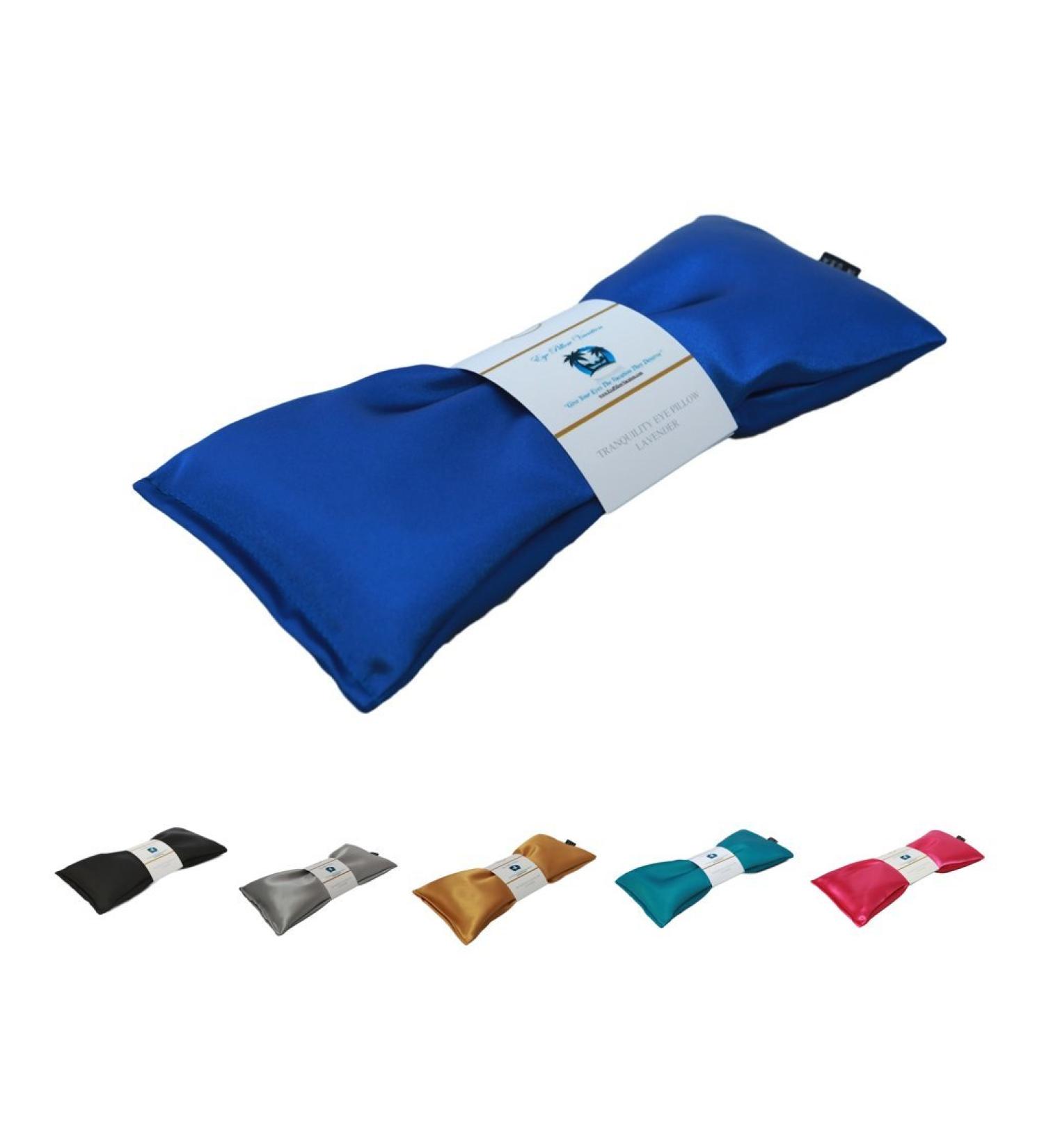 Buy Lavender Eye Pillow for Migraine & Stress Relief | #1 Gift for Women | Organic Flax Seed | Made in USA | Blue Organic Cotton - Buy Online on GoSupps.com