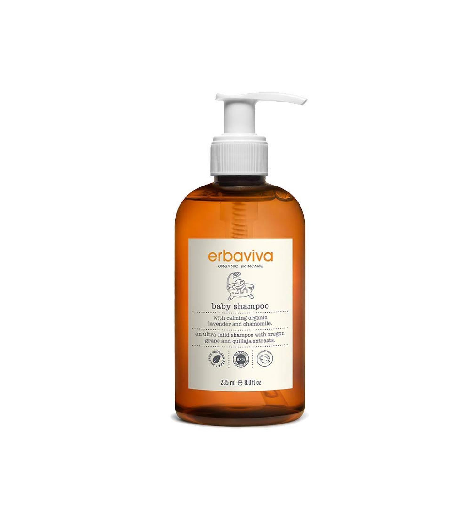 Organic erbaviva Baby Shampoo 8 Fl Oz - Gentle and Natural Formula - Buy Online on GoSupps.com