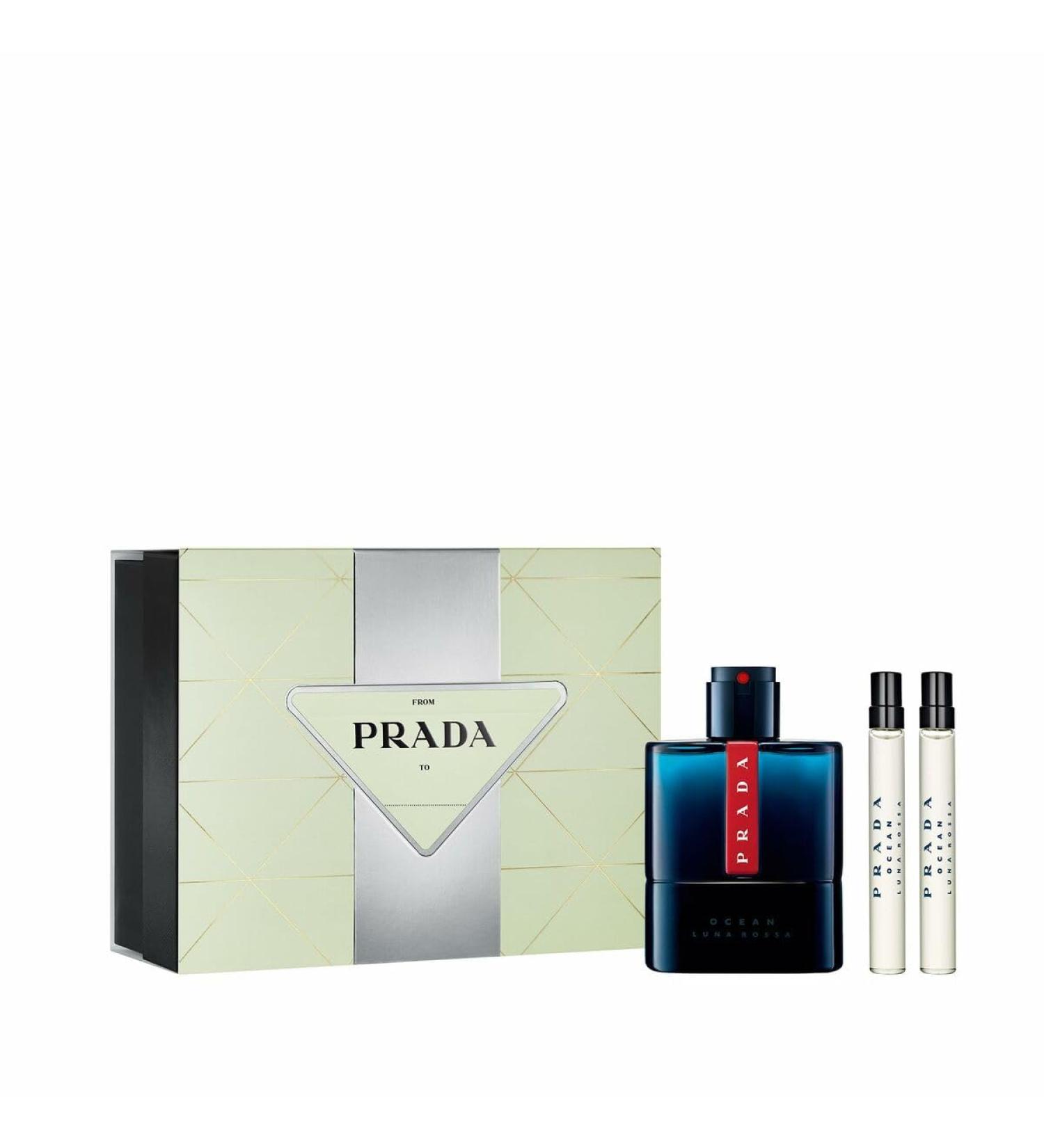Prada Luna Rossa Ocean Eau de Toilette 2-Pcs Gift Set (Eau de Toilette Spray 3.4 fl oz + 2 Eau de Toilette Spray 0.34 fl oz) S4519759