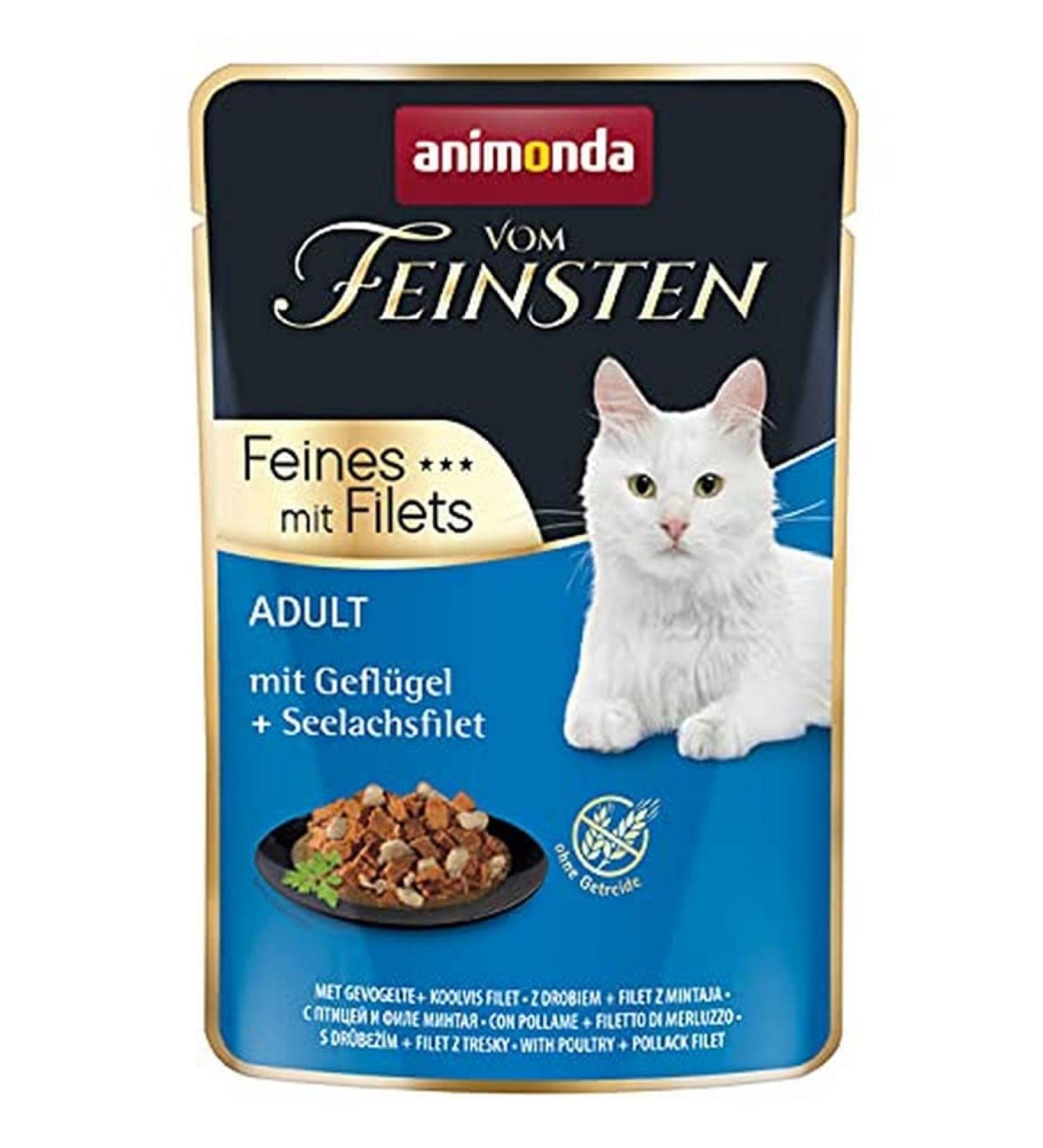 Animonda of the finest adult cat food wet food for adult cats fine with fillets with poultry + Saxple fillet 18 x 85 g fillets poultry 85 g (18 Pack)