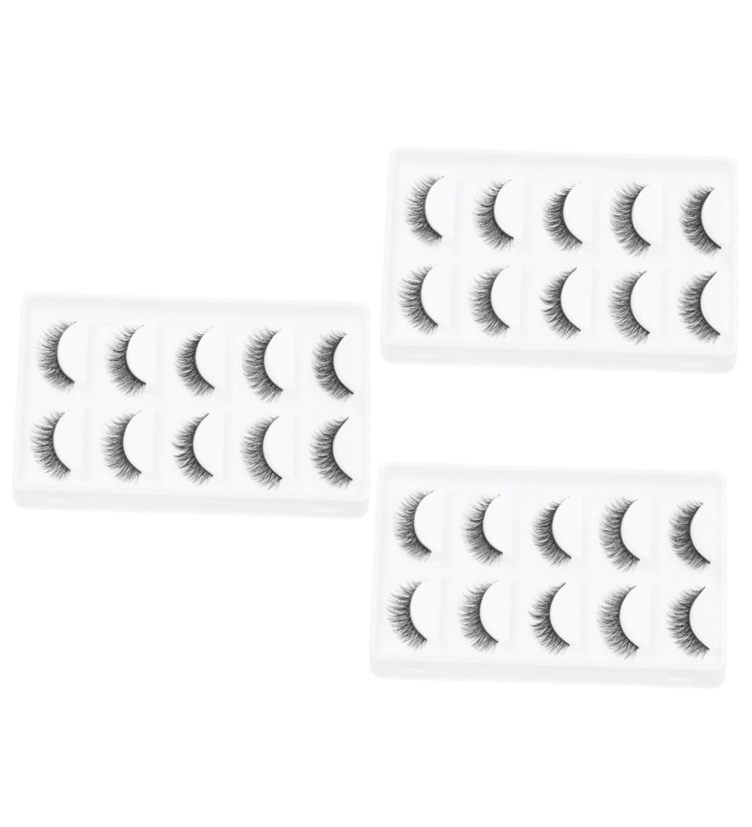 Angoily 15 Pairs Short False Eyelashes Thick Eyelash Reusable Eyelashes Elf Eyelashes Faux Dramatic Eyelashes Fiber Eyelashes Fake Lashes Curly Eyelashes 3d Extend Artificial Fiber Make up - Buy Online on GoSupps.com