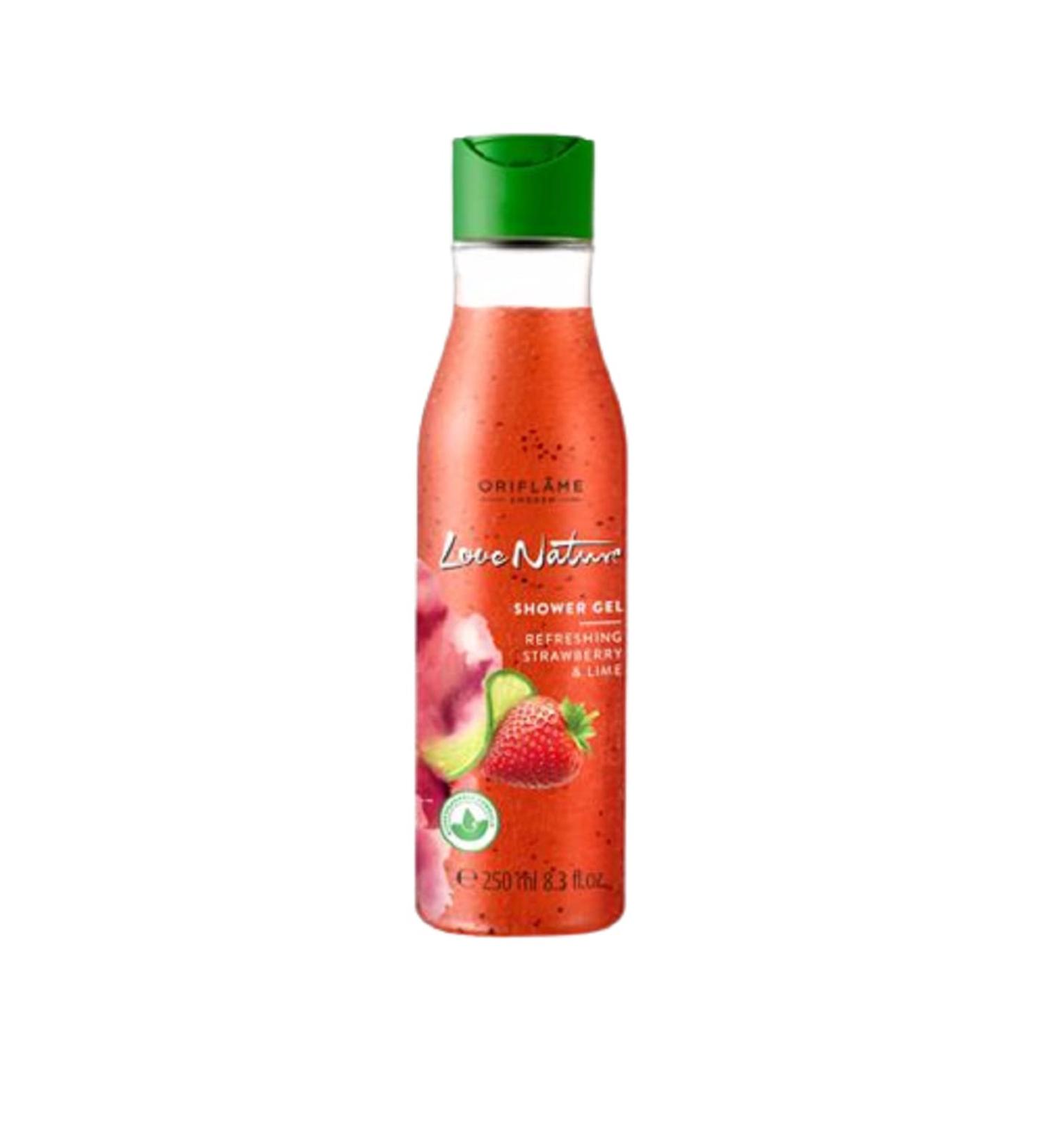 Buy Oriflame Love Nature Exfoliating Shower Gel - Refreshing Strawberry & Lime 250ml | International Shipping - Buy Online on GoSupps.com