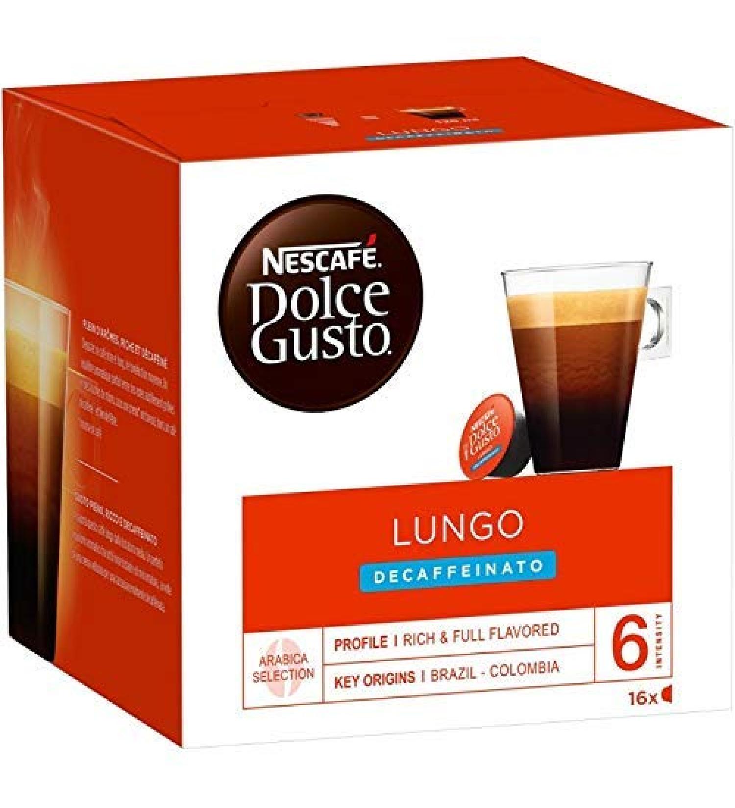 Ricor Dolce Gusto Coffee Lungo Decaffeinated 112 g Pack of 3