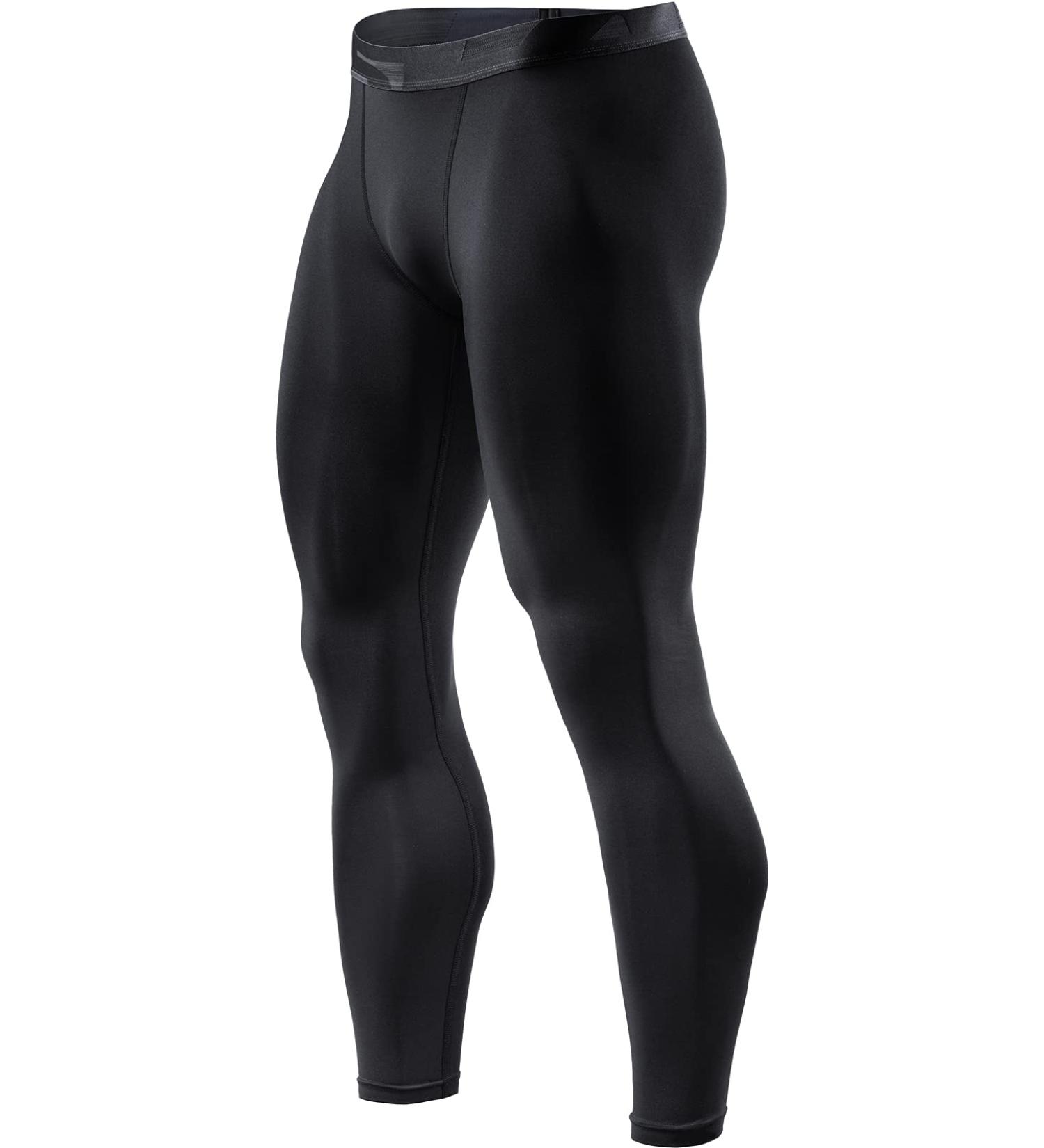 TSLA Men's Compression Pants 2 Pack - Cool Dry Athletic Workout Tights for Running and Sports - Black Large - Buy Online on GoSupps.com
