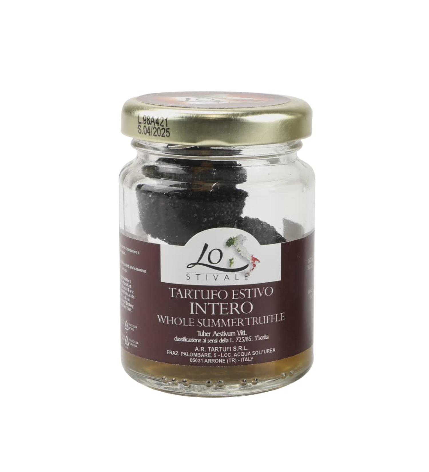 lostivale TARTUFO Whole Summer Black (Tuber Aestivum Vitt.) in a Glass Pot 25 g