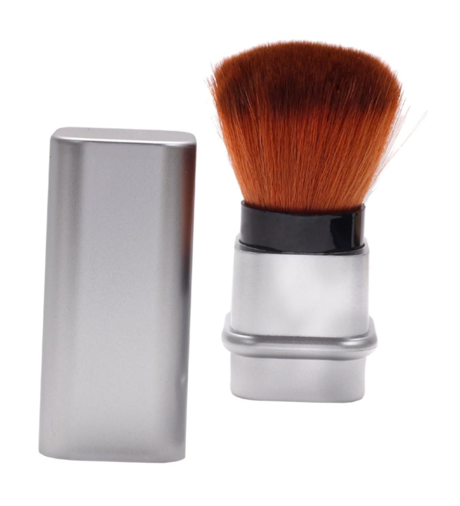 Didiseaon Nail Dust Brush Nail Cleaning Brush Puff Nail Display Stand Makeup Powder Brush Retractable Tube Brush Makeup Blush Highlighter Mineral Nylon Wool Travel Makeup Tools 8.2x3.3cm Silver - Buy Online on GoSupps.com