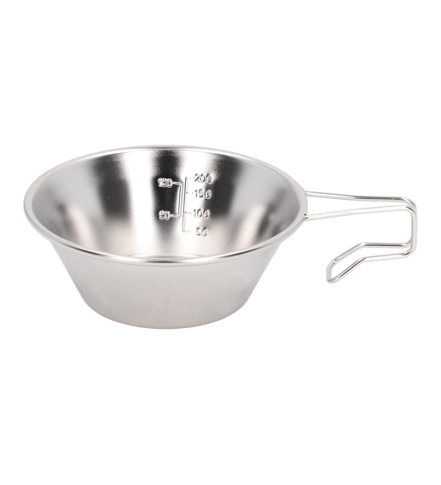 Plplaaoo Stainless Steel 304 Camping Bush Pot | Versatile Camping Cup & Bowl | Easy Clean Dishwasher Safe | Ideal for Hiking & Outdoor Adventures - Buy Online on GoSupps.com