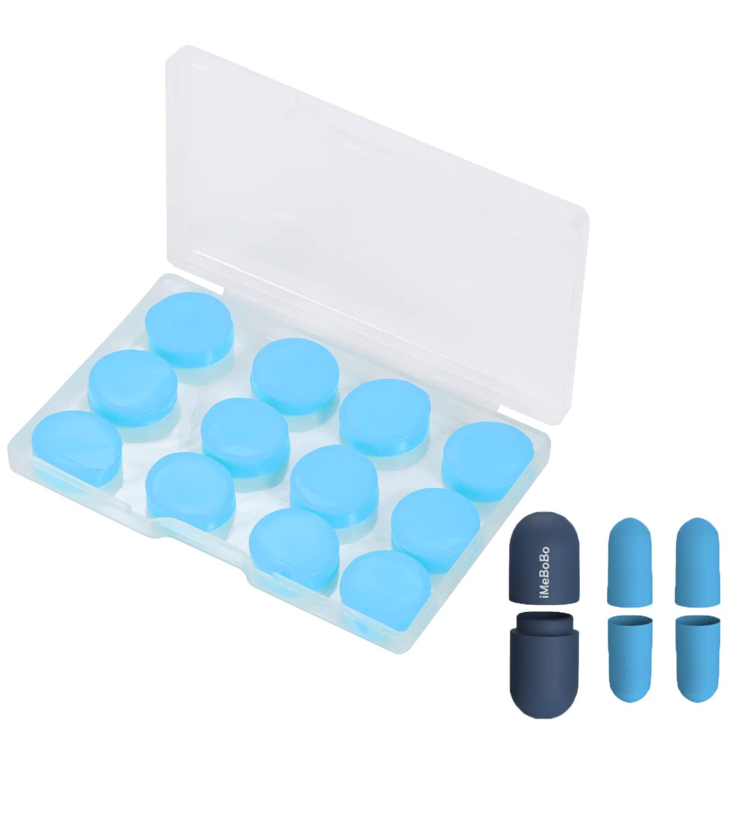 TKMENGY Silicone Ear Plugs for Sleeping - Reusable & Moldable Noise Cancelling Earplugs - 16 Pack Blue - Buy Online on GoSupps.com