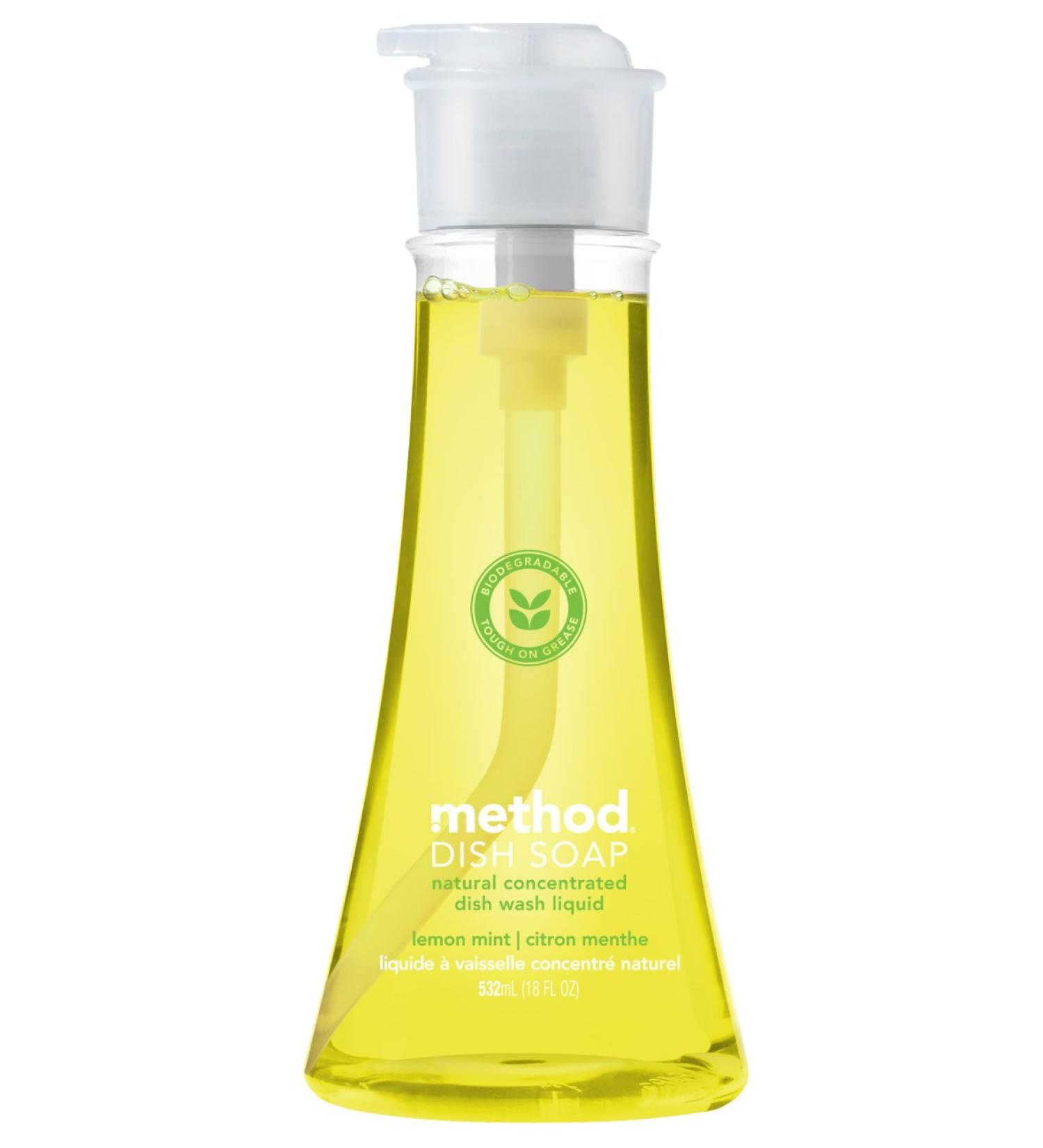 Method Gel Dish Pump - Lemon Mint Scent 18 Ounce | Eco-Friendly Dish Soap for a Greener Clean - Buy Online on GoSupps.com