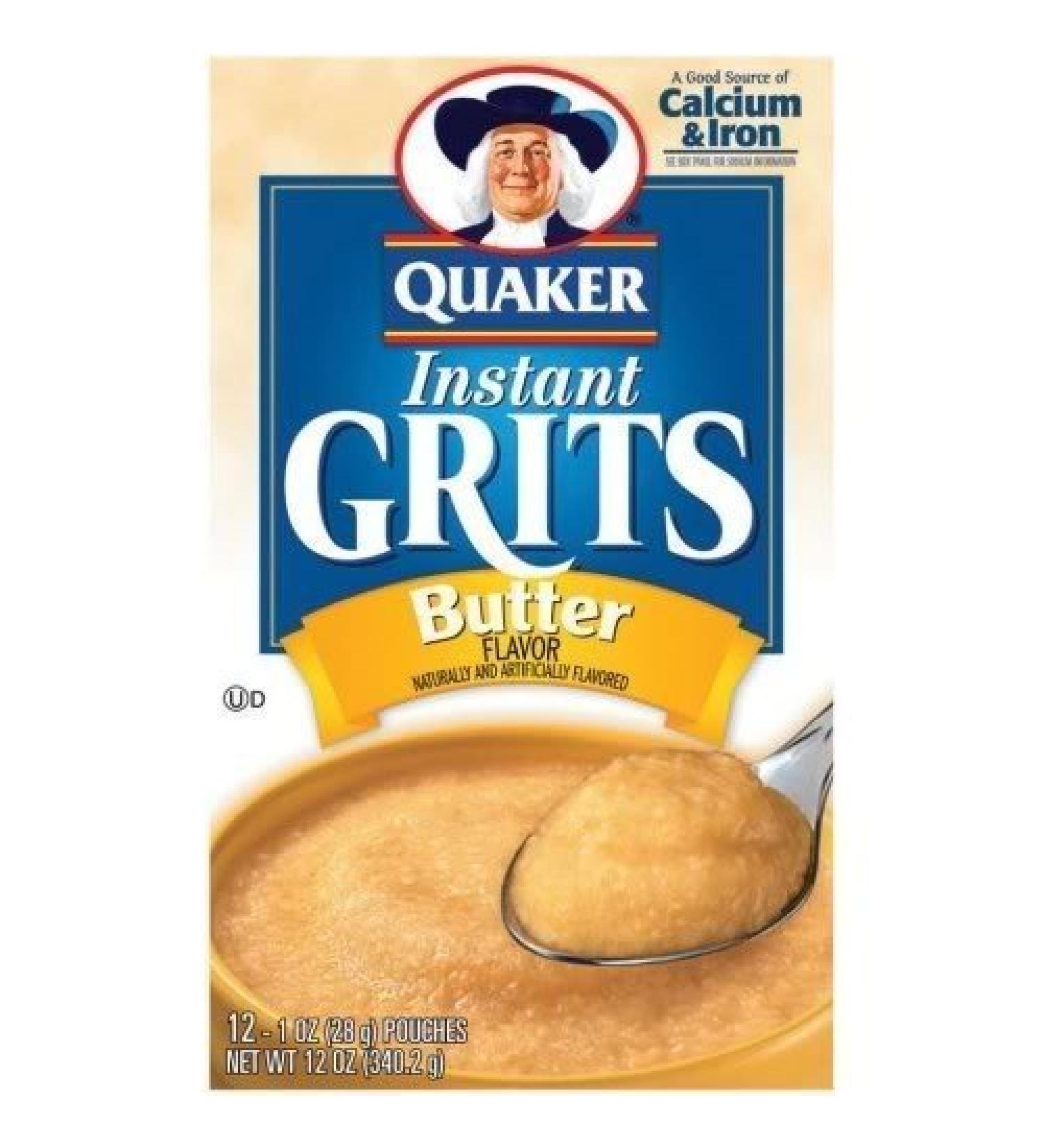 Quaker Instant Grits Butter Flavor, 12-Count Box (Pack of 6)