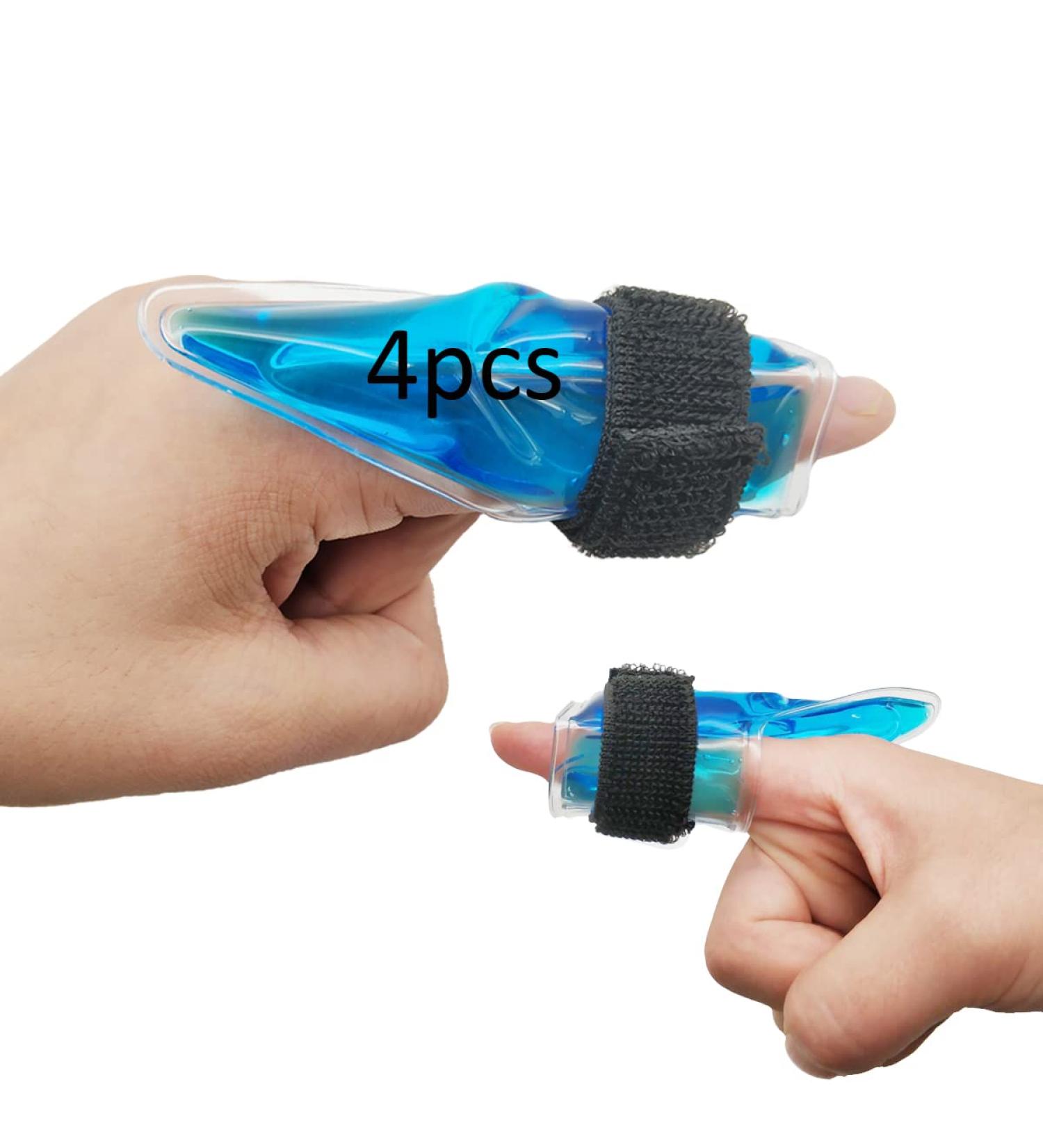 HI FINE CARE Finger Hot and Cold Gel Packs (4 Pack) - Pain Relief for Trigger Finger, Arthritis, Tendonitis, and Joint Fractures - Cryotherapy Therapy Sleeves in Teal - Buy Online on GoSupps.com