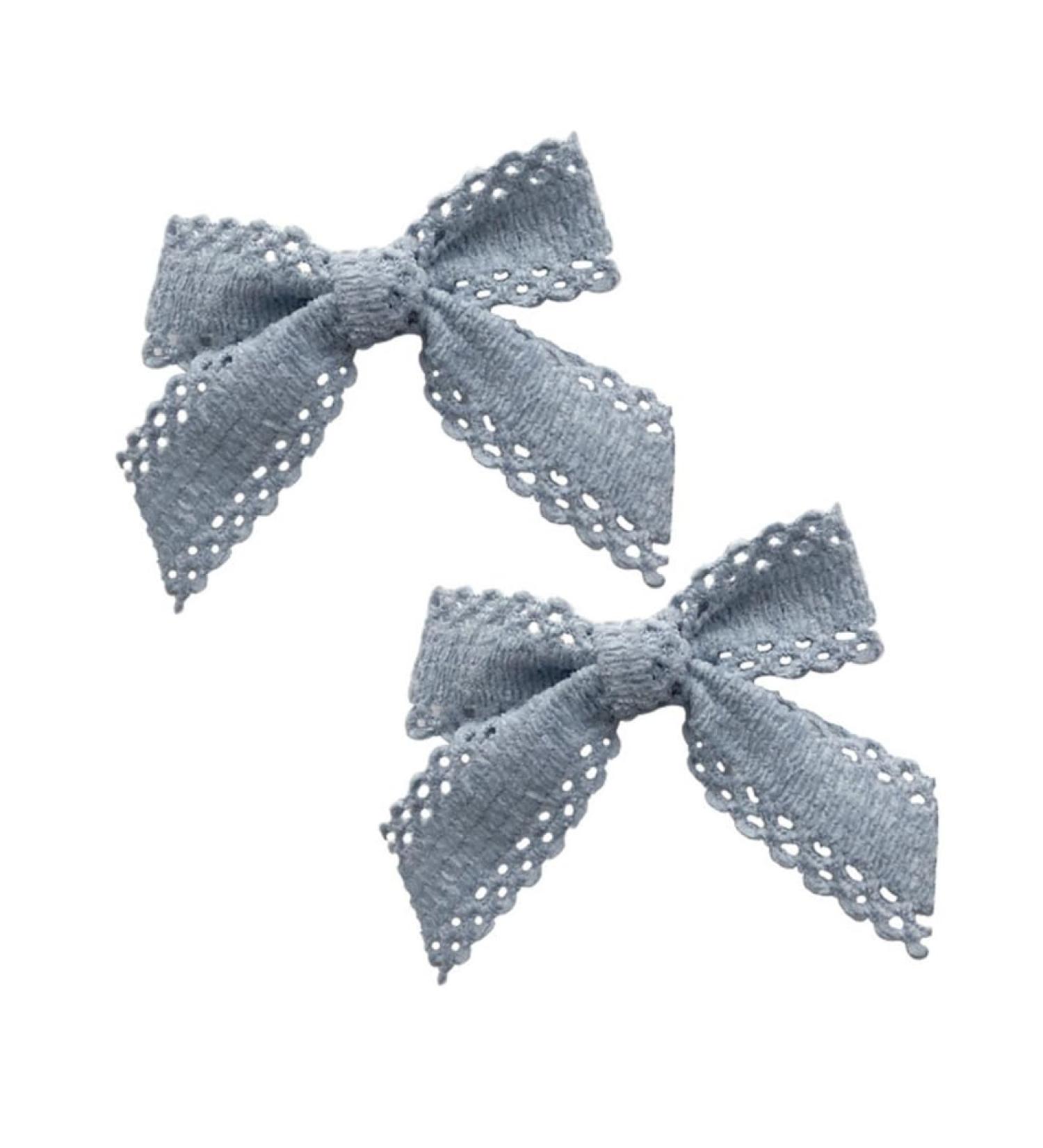 Limtula Cute Flat Clips Hairpin -Style Balletcore Headdress Bunches Accessories Lace knot Cute Headdress Blue - Buy Online on GoSupps.com