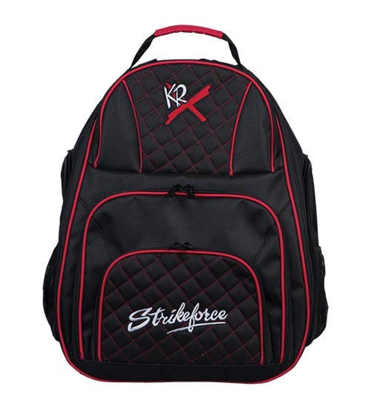 KR Strikeforce Royal Flush Deuce Two Ball Bowling Backpack - Black/Red - Buy Online on GoSupps.com