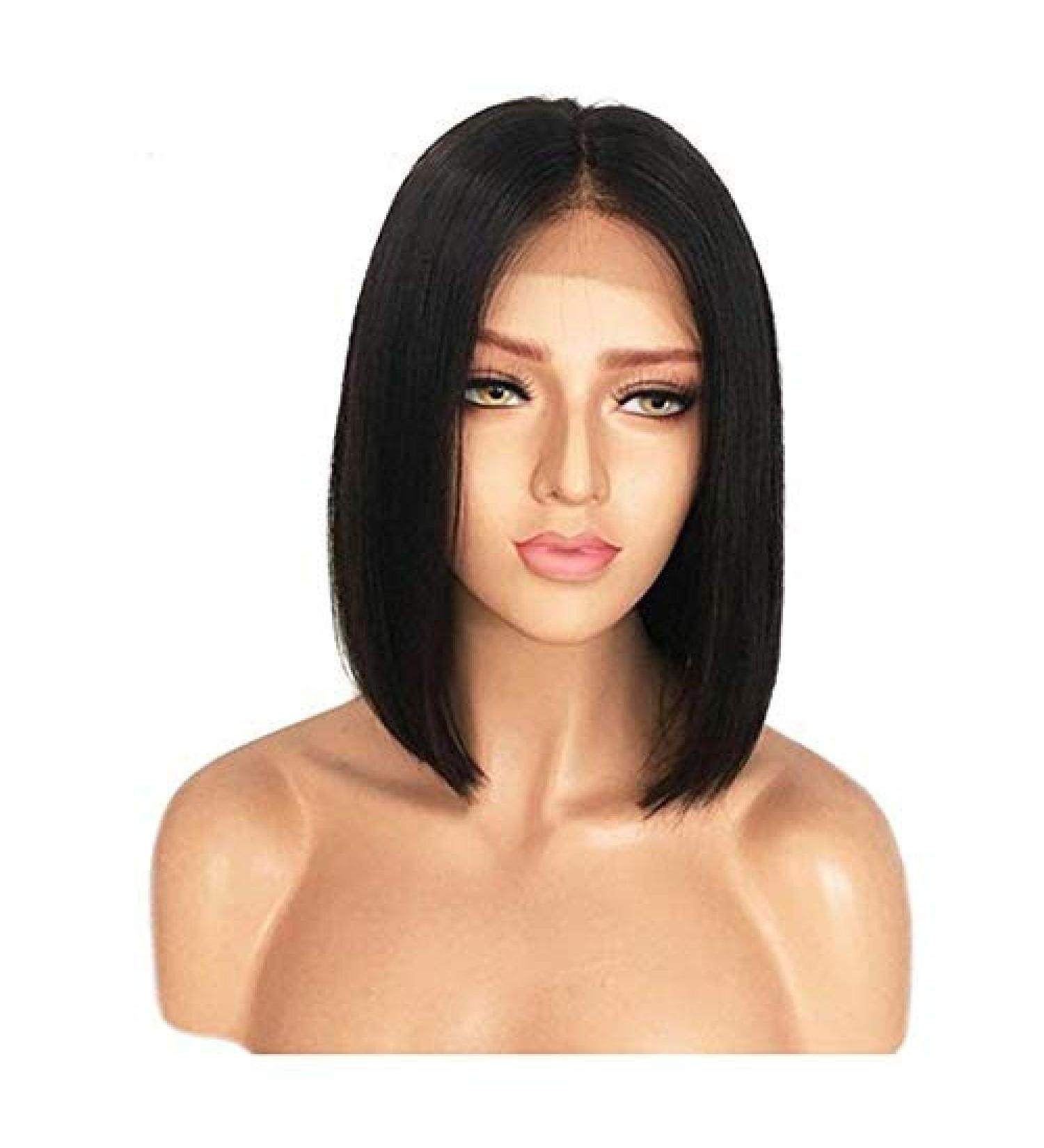 BGHJUE Copper Black Bob Wig - 14 Short Ginger Lace Front Wig for Women | Natural Straight Synthetic Full Wig | 16 Inches - Buy Online on GoSupps.com