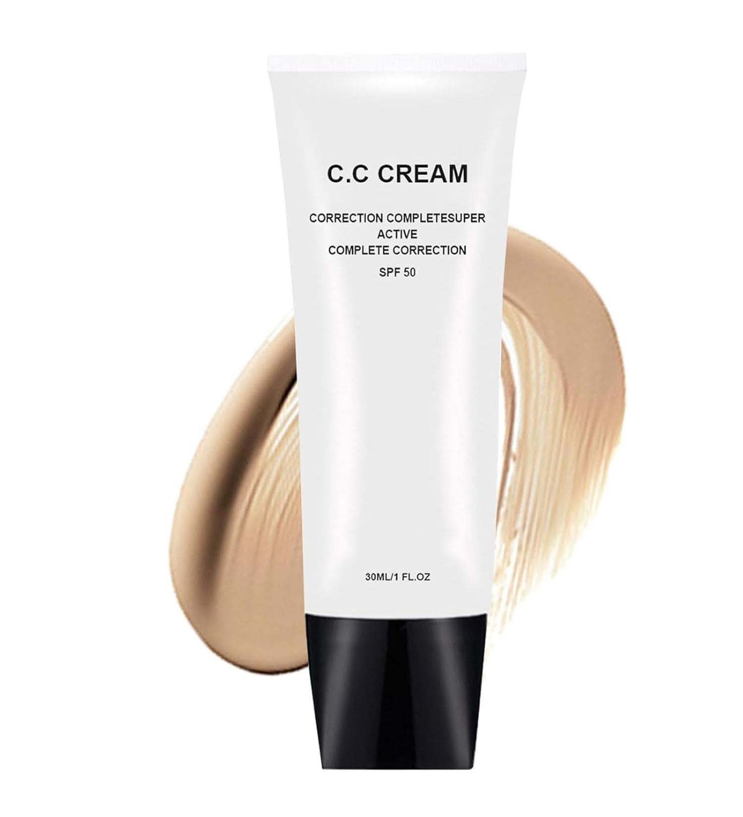 Cc Foundation For Mature Skin SPF 50 Complexion Adjusting Cc Cream Long Lasting Air Light Brightening Concealer For All Skin Types (Nature) - Buy Online on GoSupps.com
